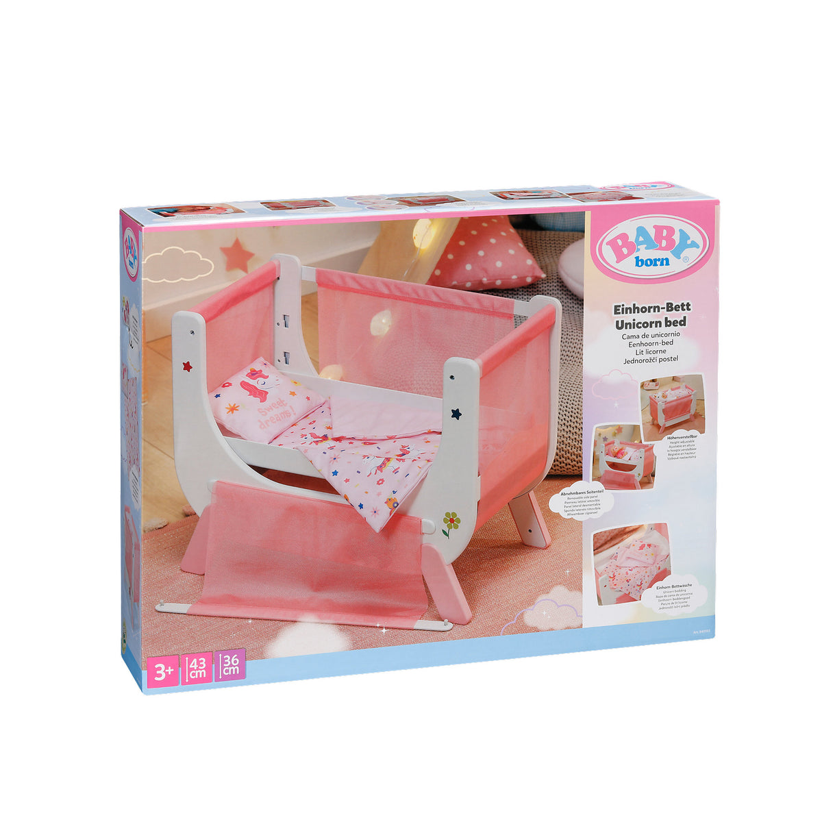BABY Born Unicorn Bedside Crib