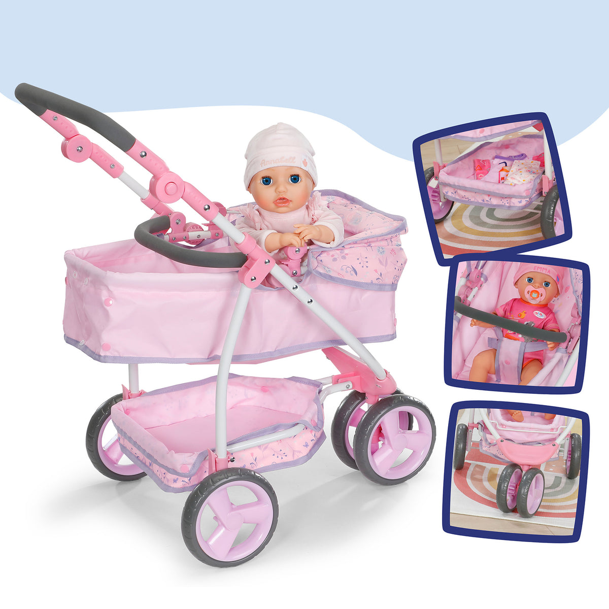 BABY Born Deluxe Pram - Flowers