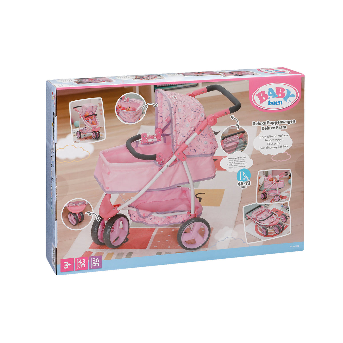BABY Born Deluxe Pram - Flowers