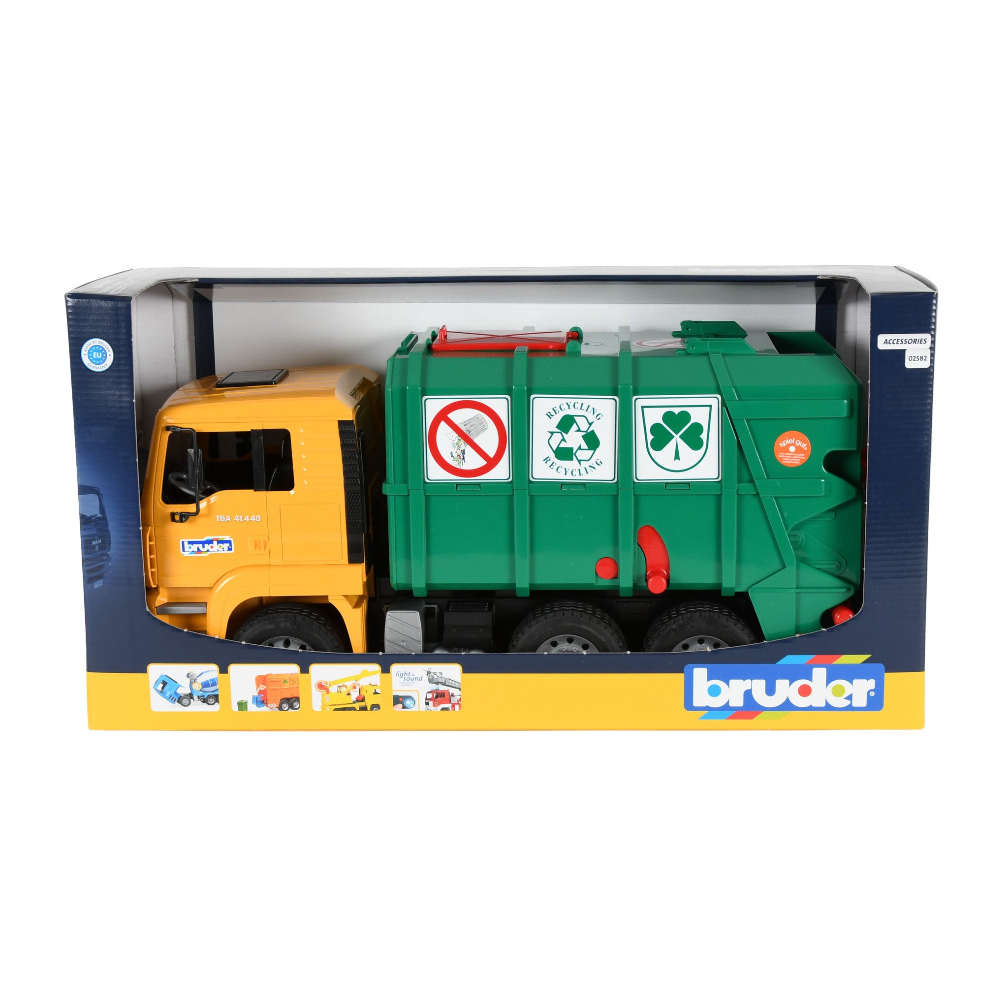 Bruder 1:64 Man TGA Garbage Truck Rear Loading