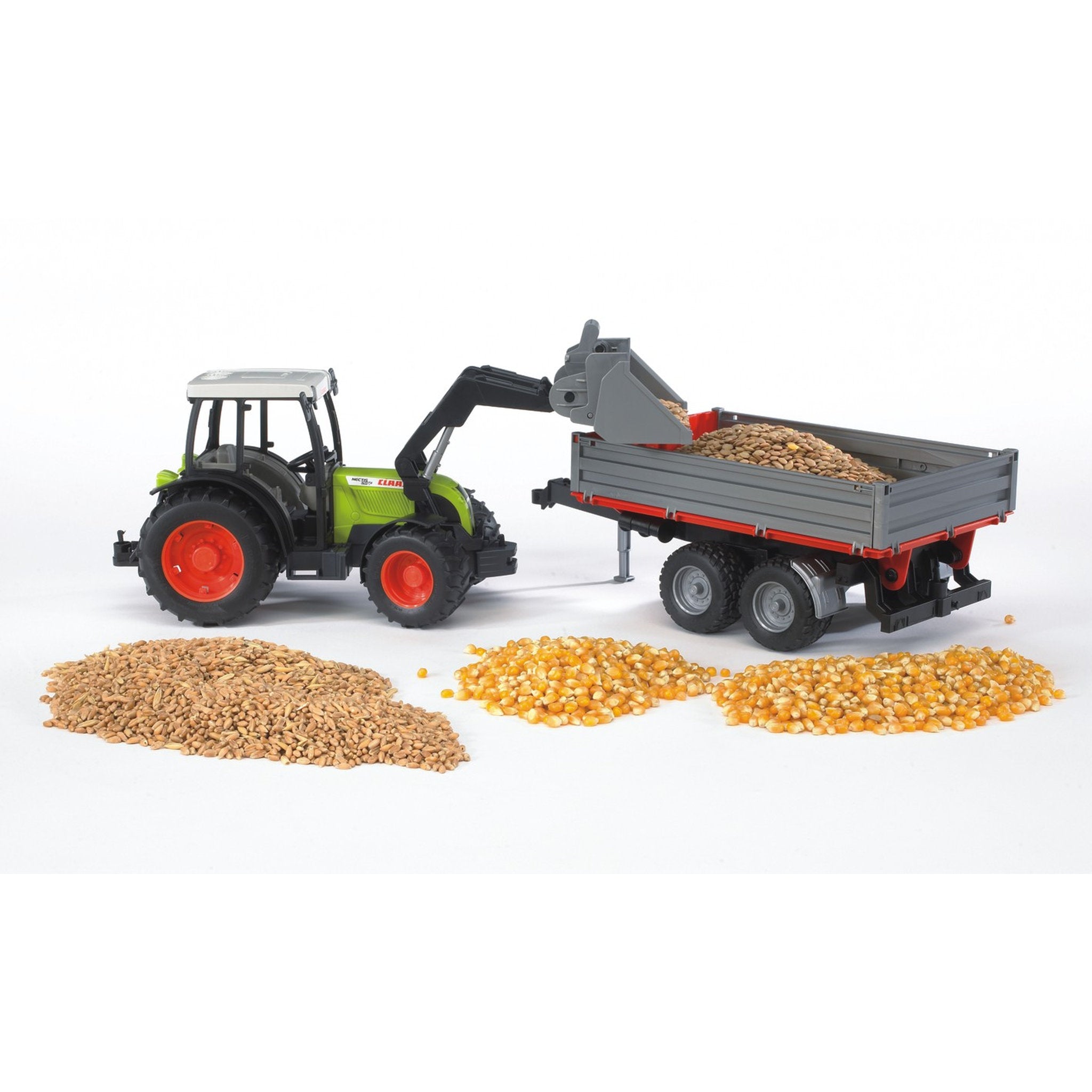 Bruder Claas Nectis with Frontloader & Trailer