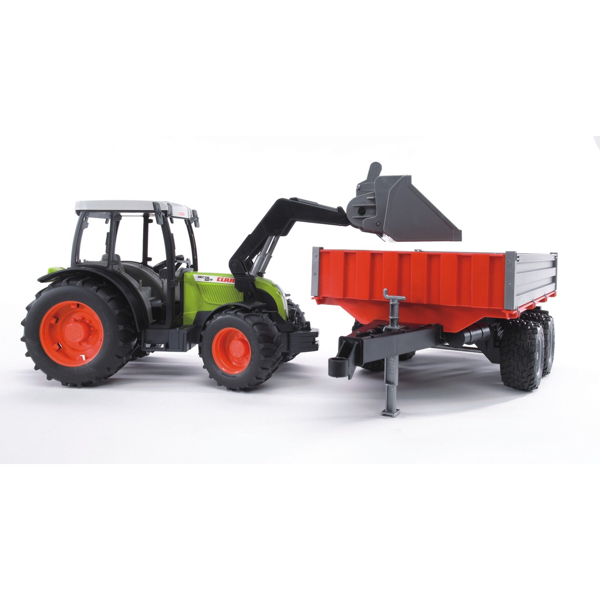 Bruder Claas Nectis with Frontloader & Trailer