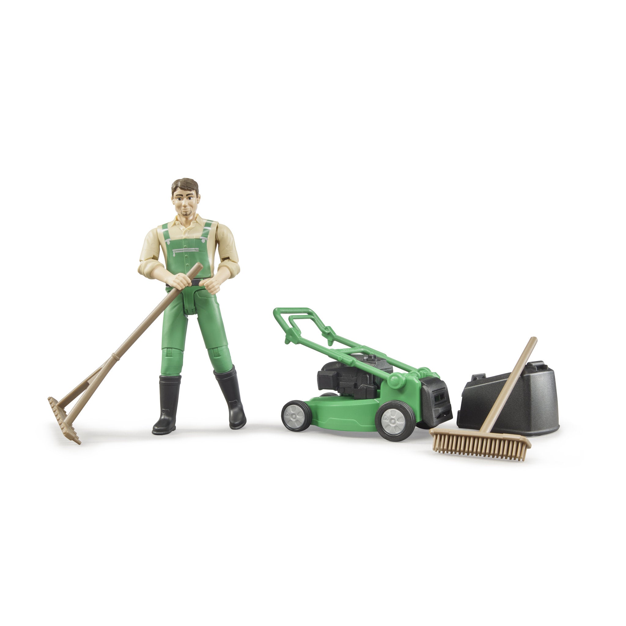 Bruder Gardener With Lawn Mower & Equipment