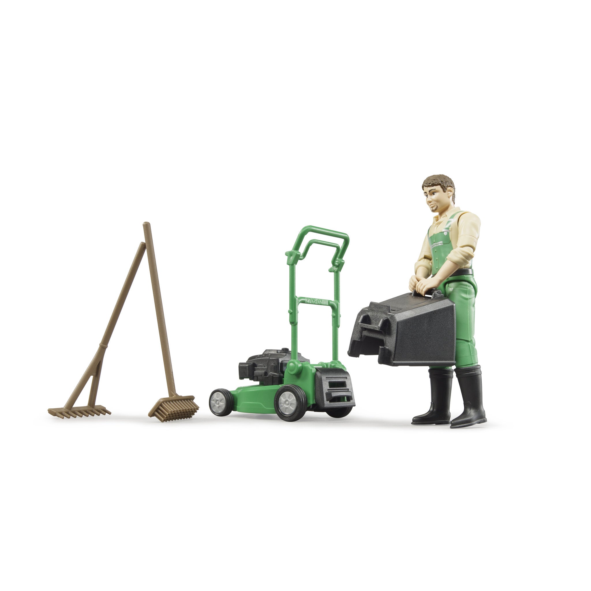 Bruder Gardener With Lawn Mower & Equipment