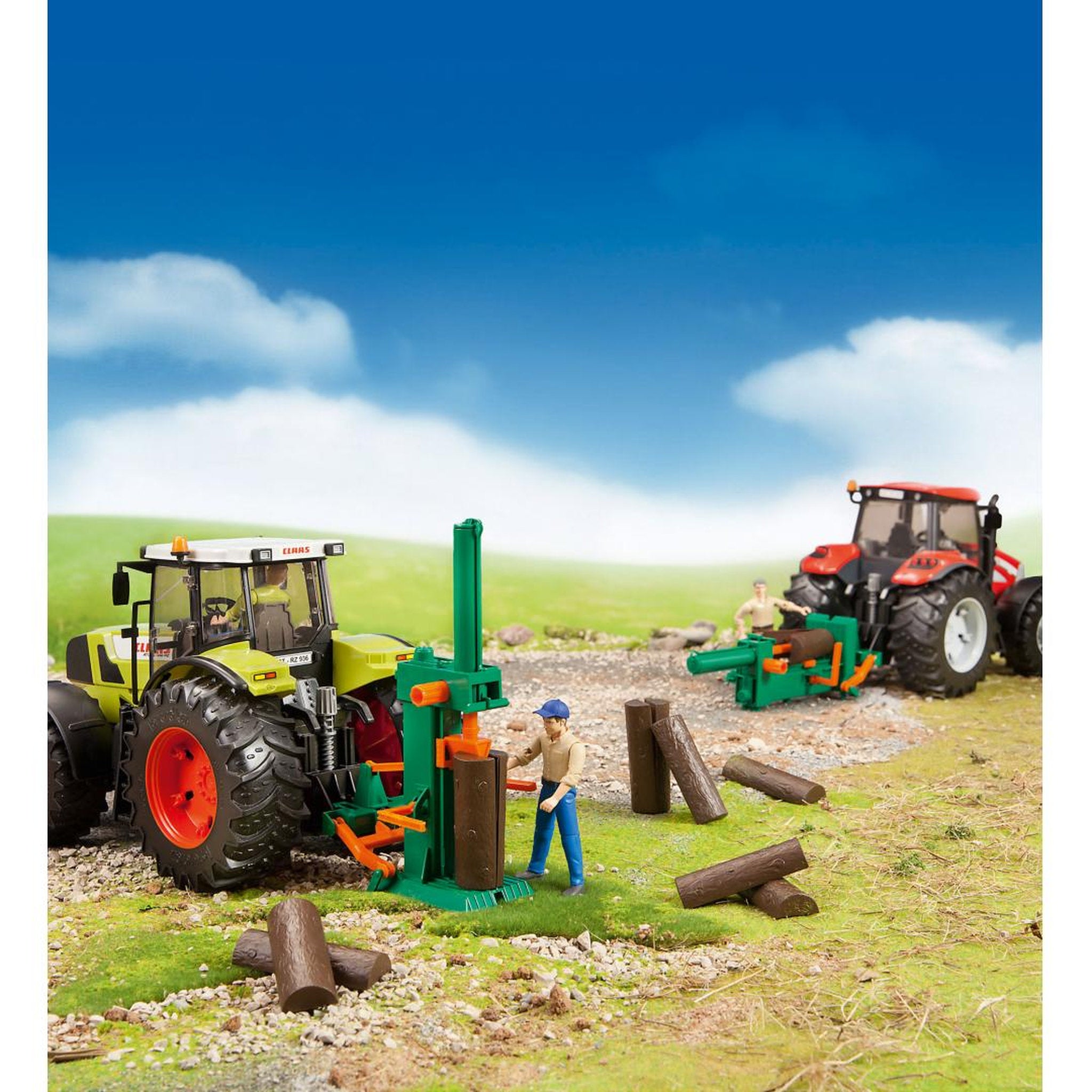Bruder Farmer Figure Set With Barrow & Tools