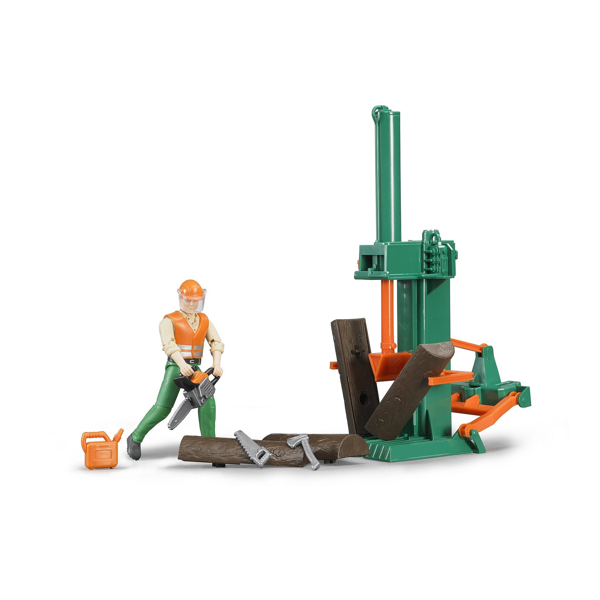 Bruder Farmer Figure Set With Barrow & Tools