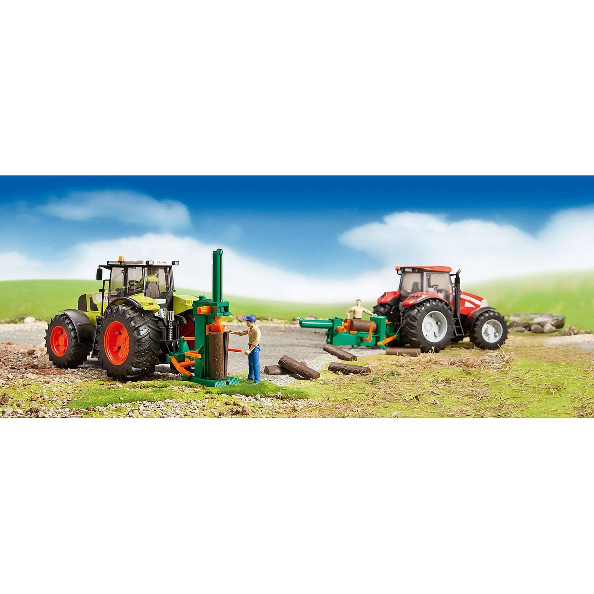 Bruder Farmer Figure Set With Barrow & Tools