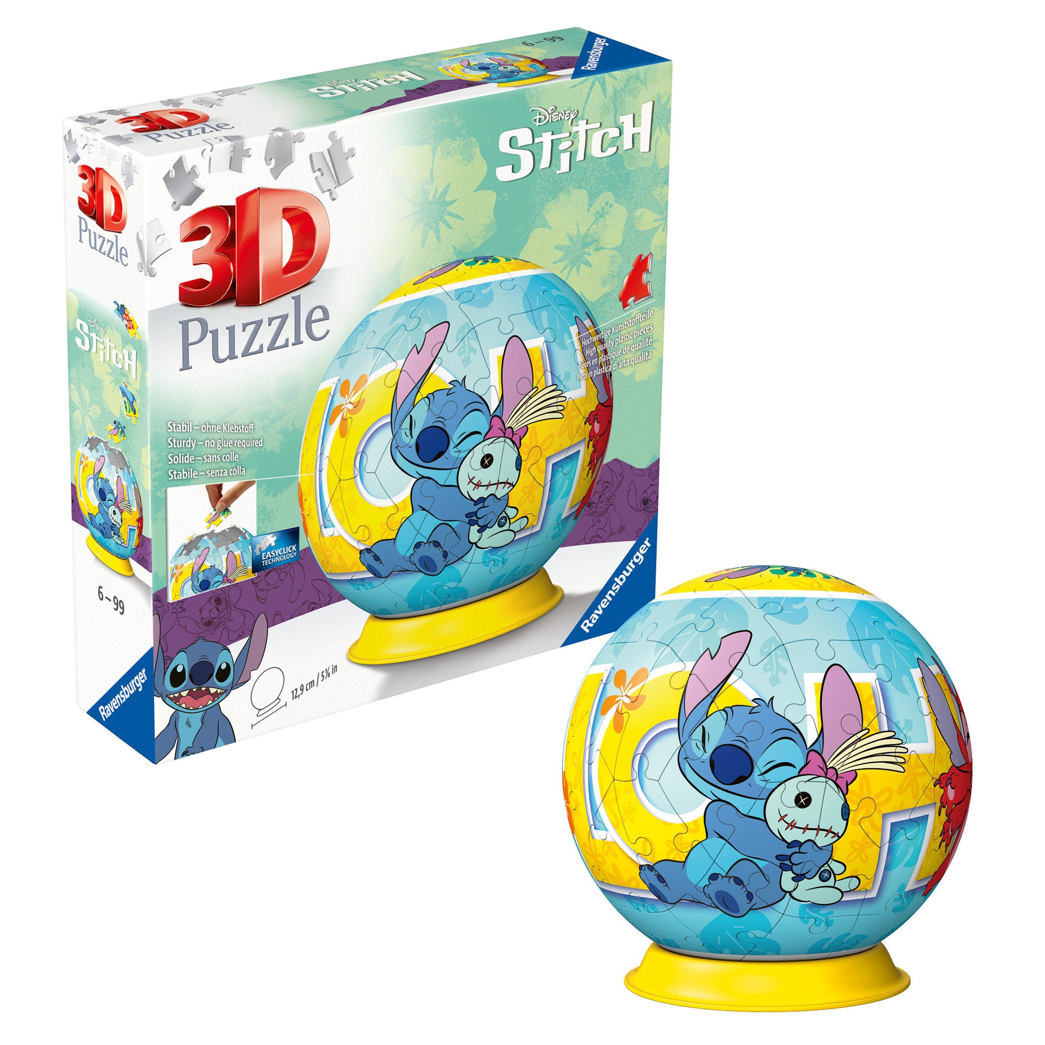 Ravensburger Puzzle Disney Stitch 3D Puzzleball Stitch 72 Pieces