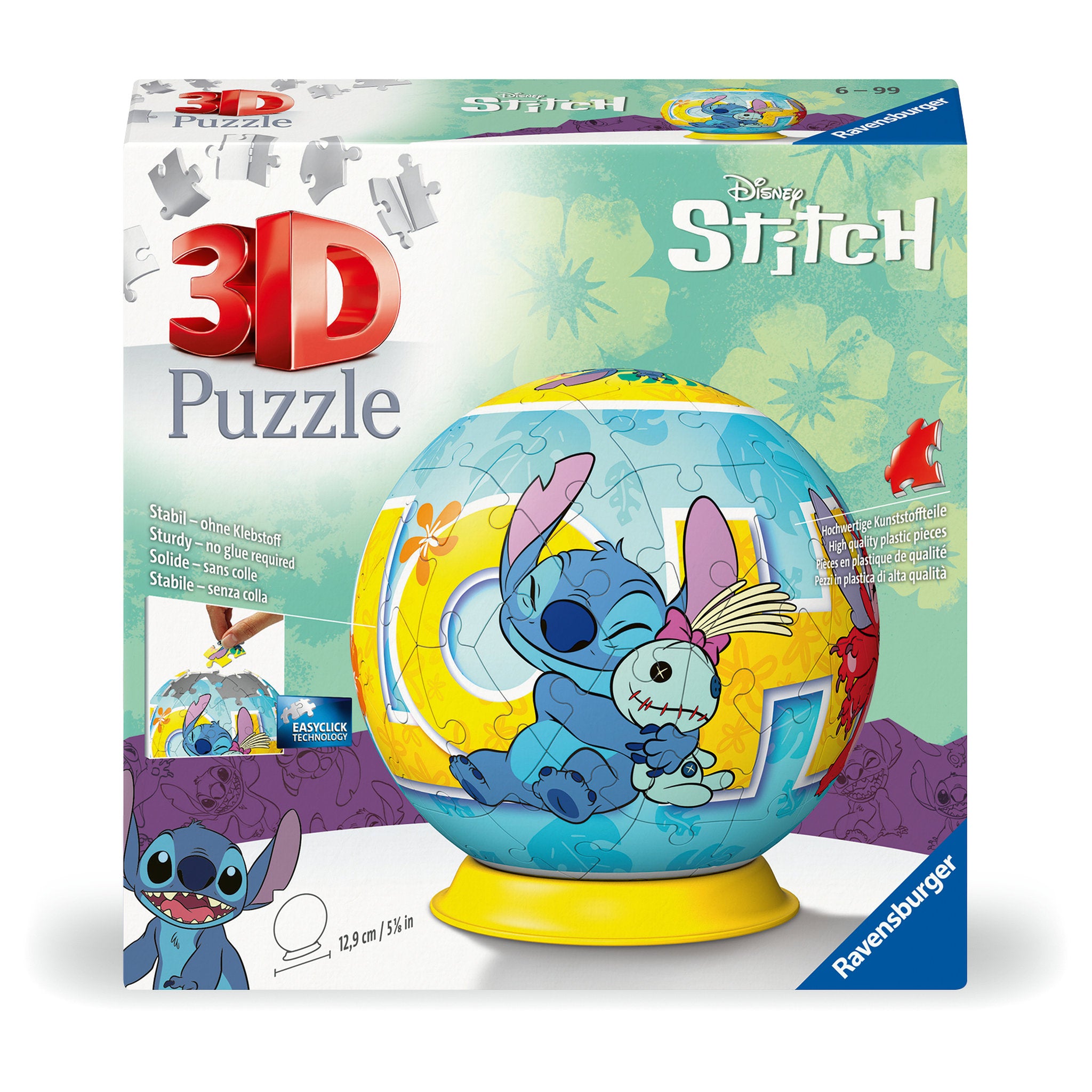 Ravensburger Puzzle Disney Stitch 3D Puzzleball Stitch 72 Pieces