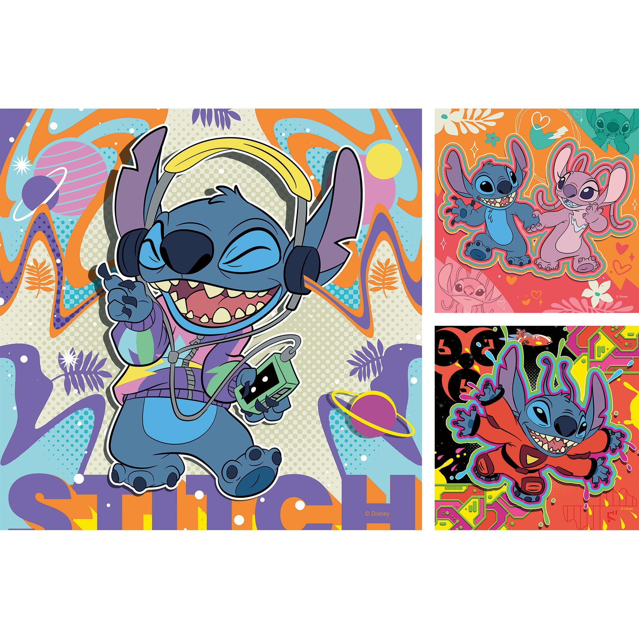 Ravensburger Puzzle Disney Stitch Play The Day Away 3 In one Box