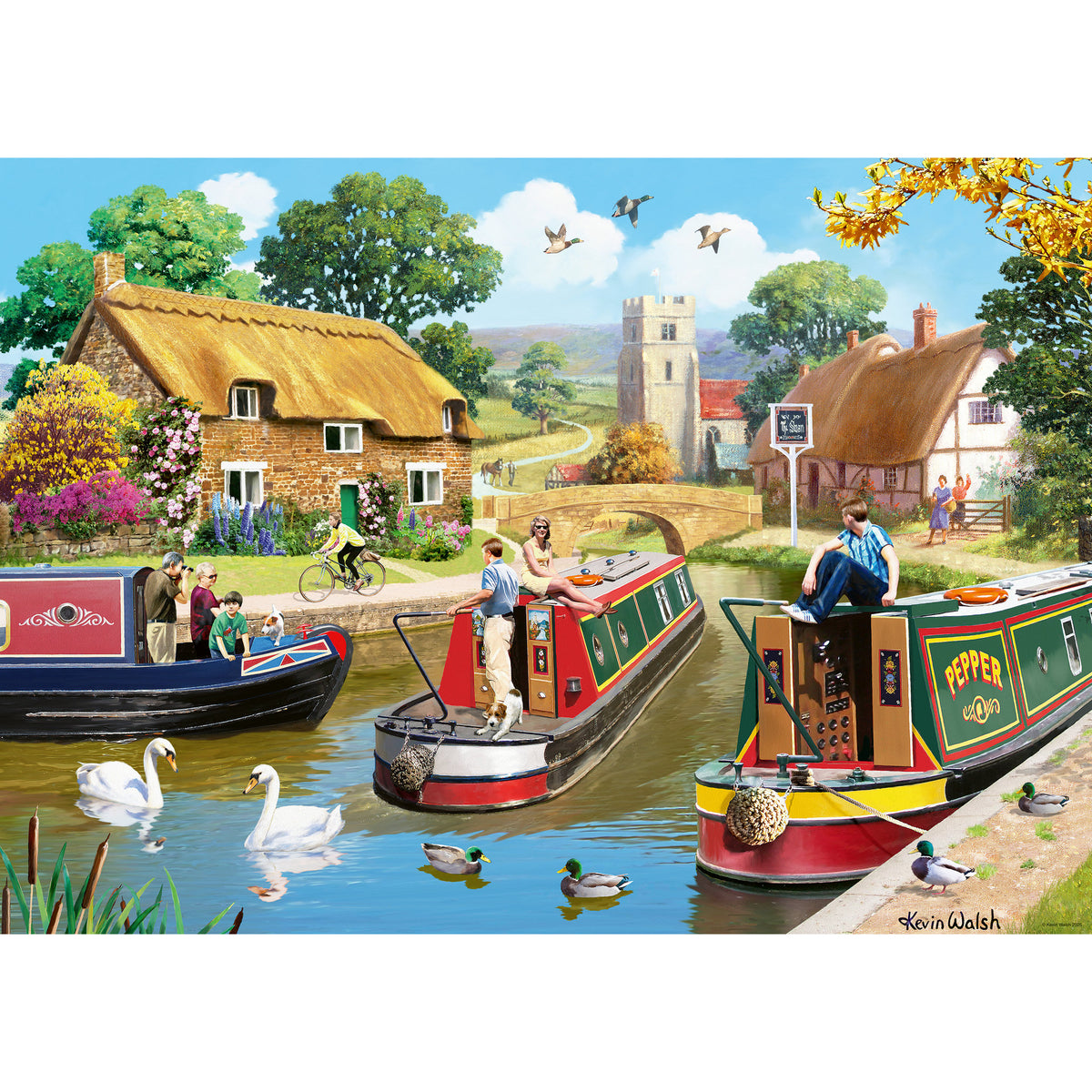Ravensburger Puzzle A Busy Day On The Canal 1000 Piece
