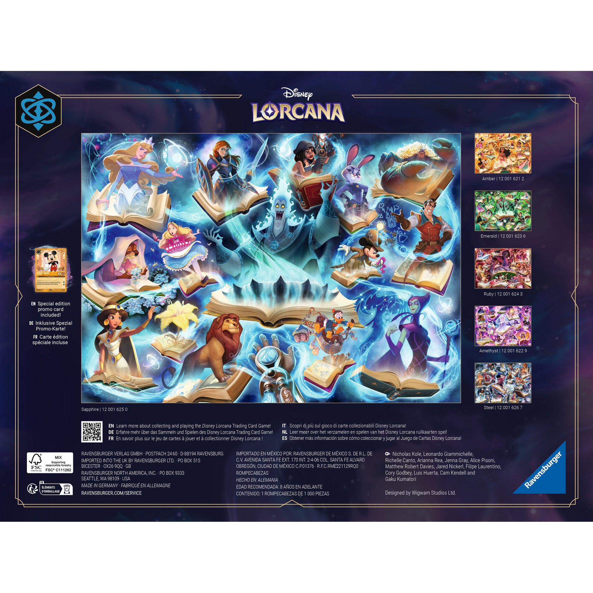 Ravensburger Disney Lorcana 1000 Piece Puzzle - Sapphire