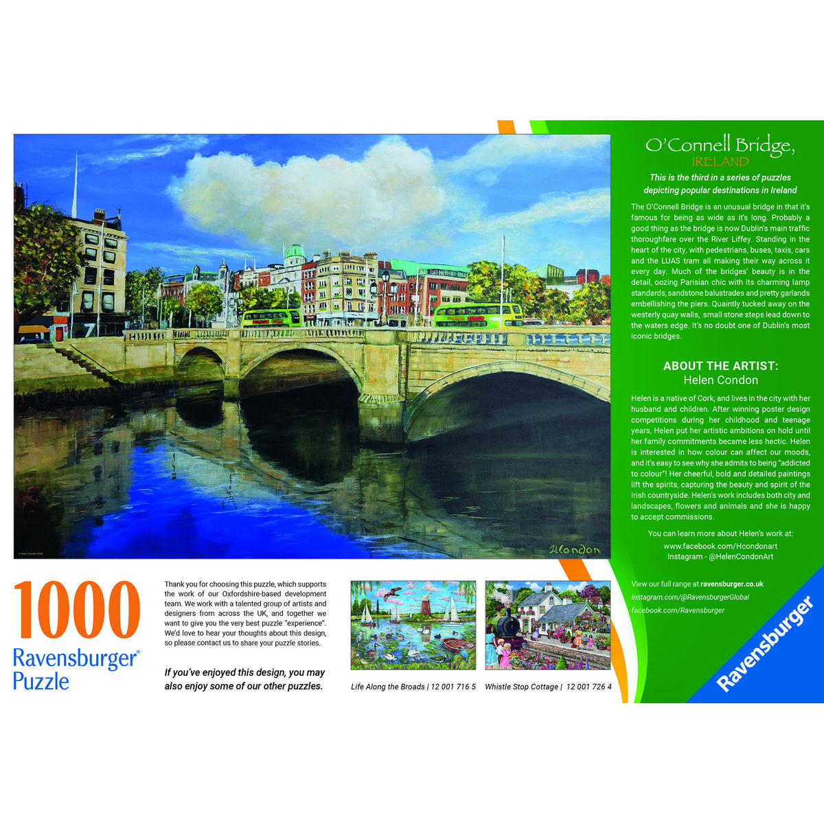 Ravensburger Puzzle O'Connell Bridge Dublin 1000 Piece