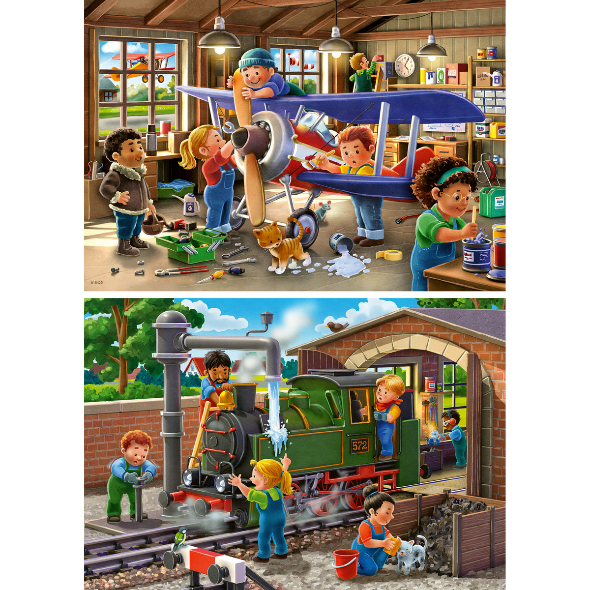 Ravensburger Puzzle Planes & Trains 2 x 12 Piece