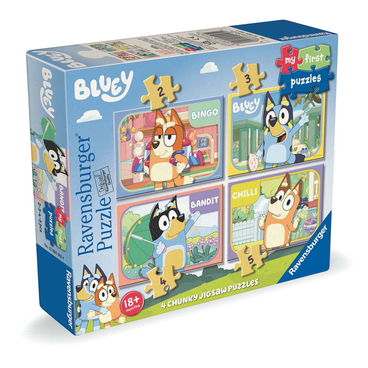 Ravensburger Puzzle Bluey My First Puzzles 4 Chunky Jigsaw Puzzles