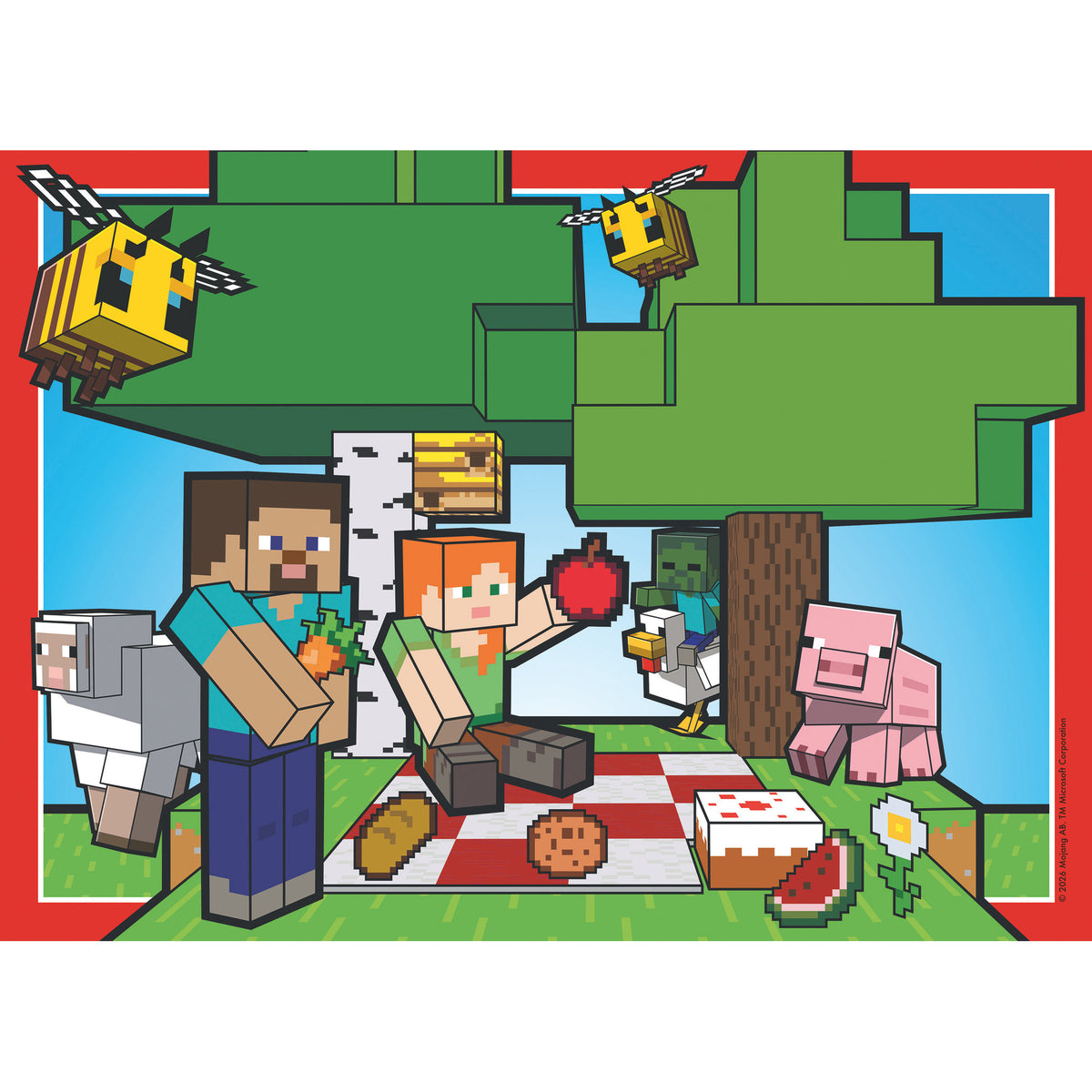 Ravensburger Puzzle Minecraft Realms & Adventure 4 x 100 Piece
