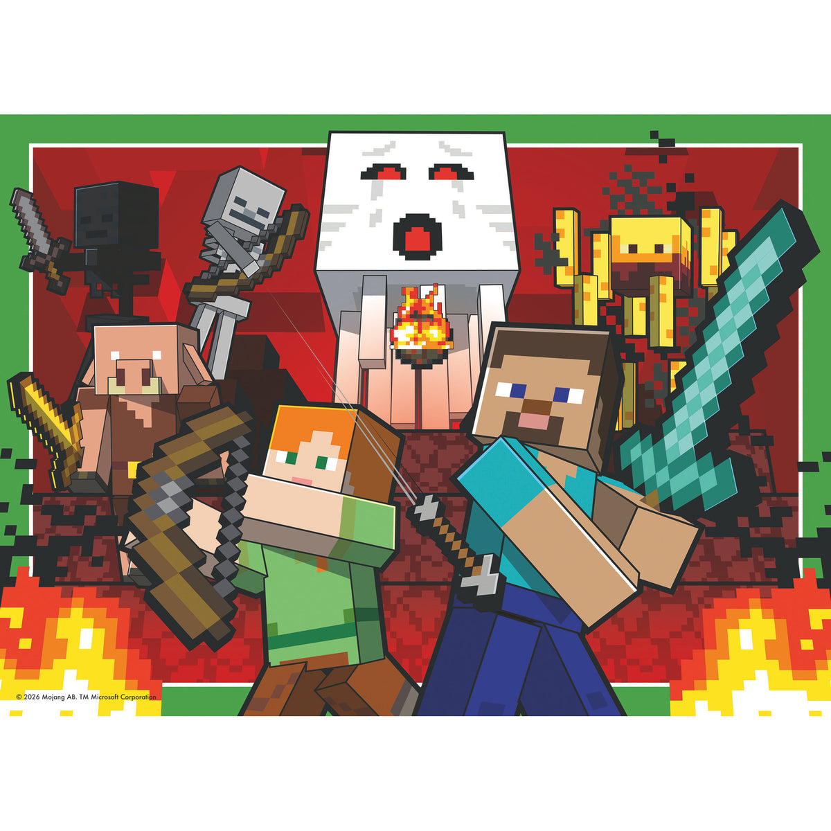 Ravensburger Puzzle Minecraft Realms & Adventure 4 x 100 Piece
