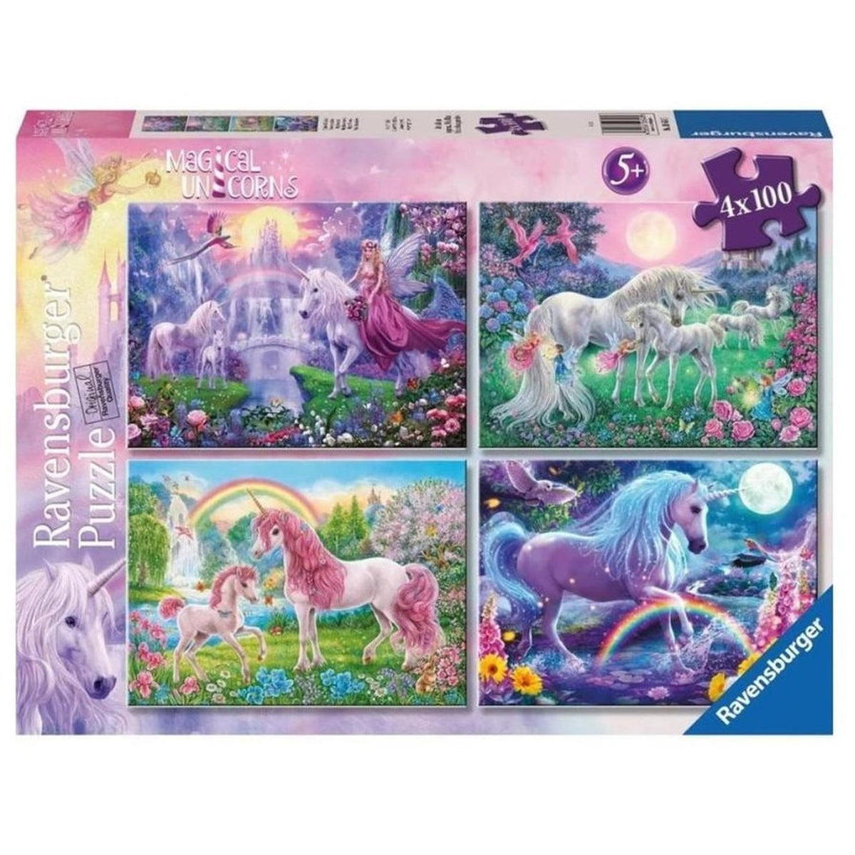 Ravensburger Puzzle Magical Unicorns 4 x 100 Piece
