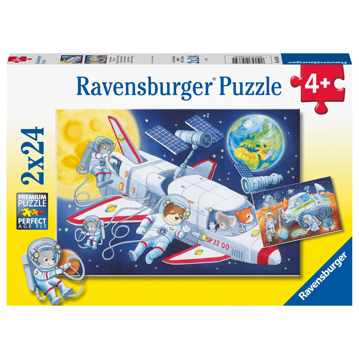 Ravensburger Puzzle Animals In Space 2 x 24 Piece