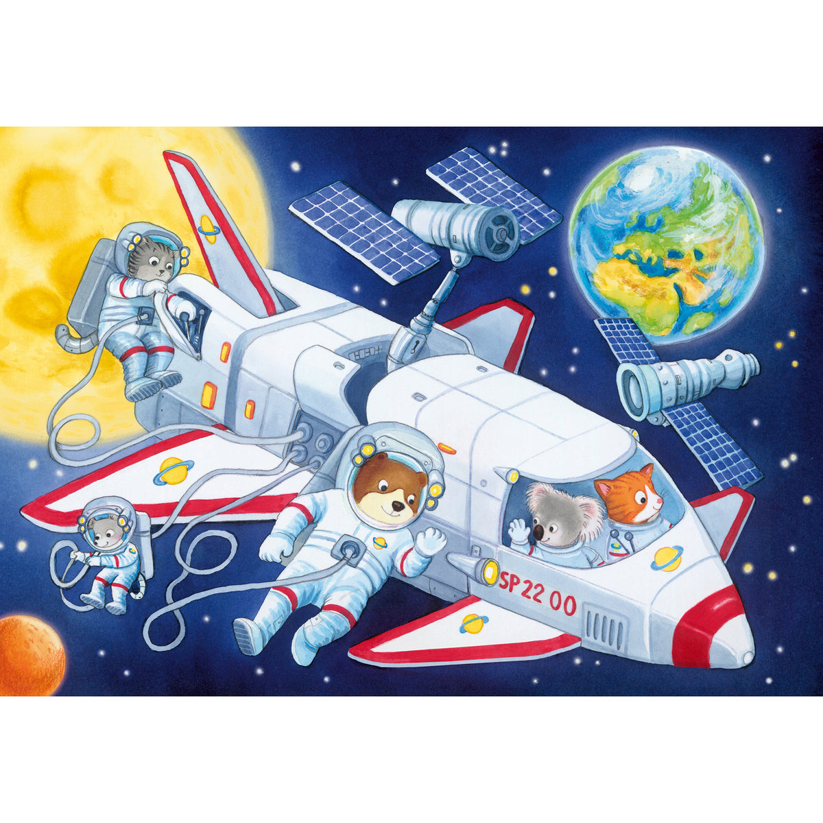 Ravensburger Puzzle Animals In Space 2 x 24 Piece