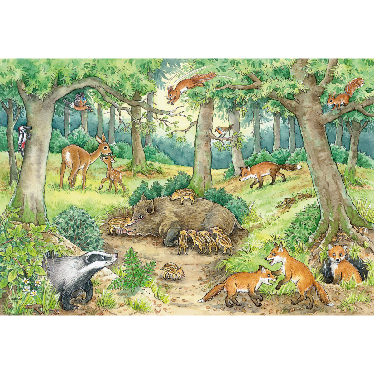Ravensburger Puzzle Animals In Forest 2 x 12 Piece