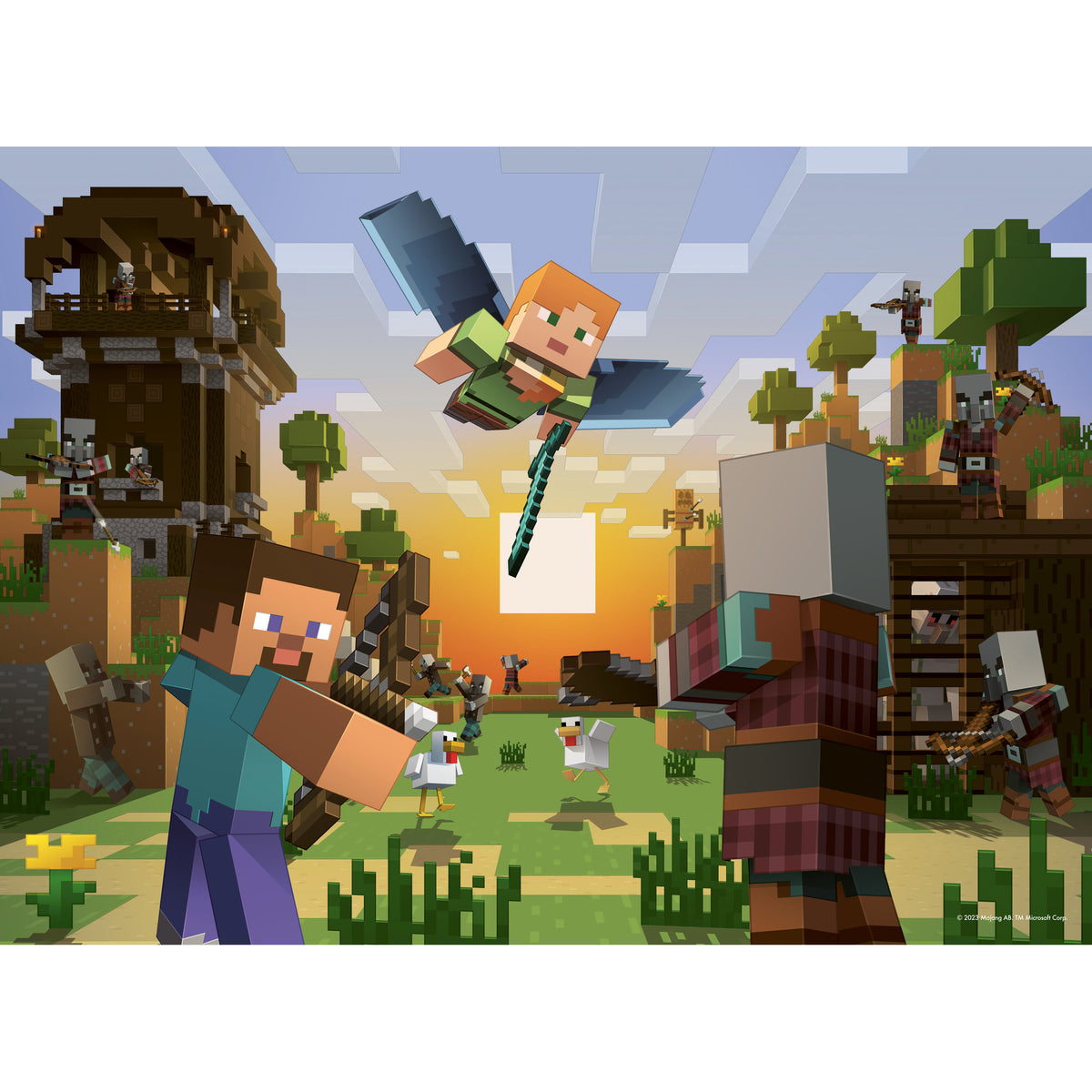 Ravensburger Puzzle Minecraft Bumper 4 x 100 Piece
