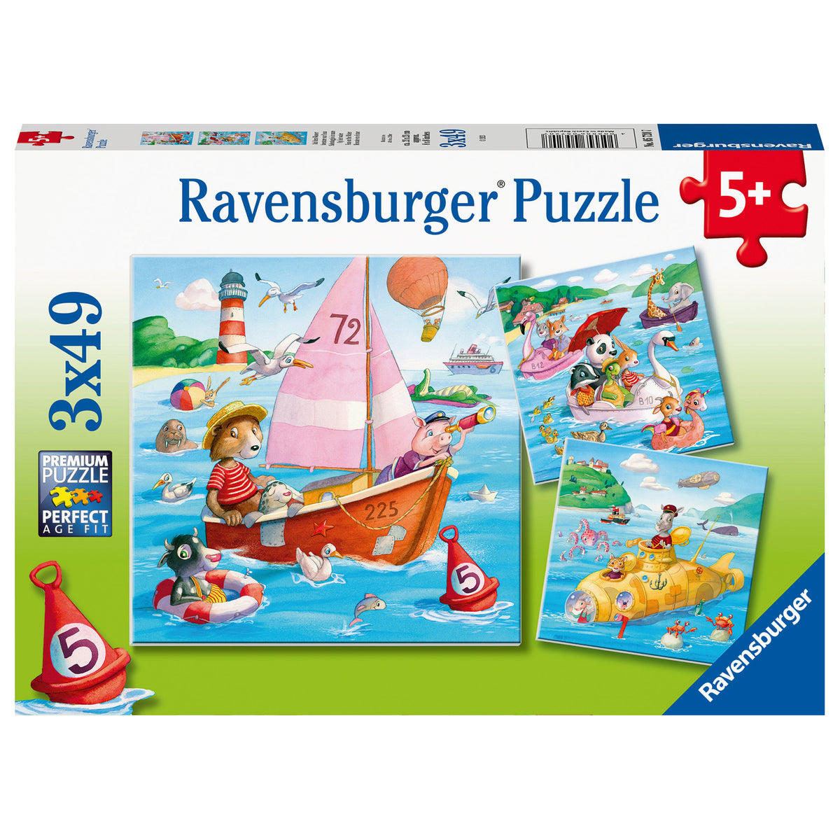 Ravensburger Puzzle Fun On The Water 3 x 49 Piece