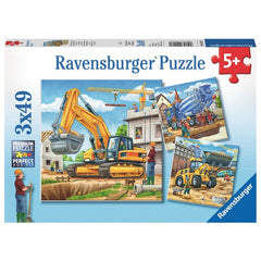 RAVENSBURGER CONSTRUCTION VEHICLE PUZZLE 3X49 PIECE