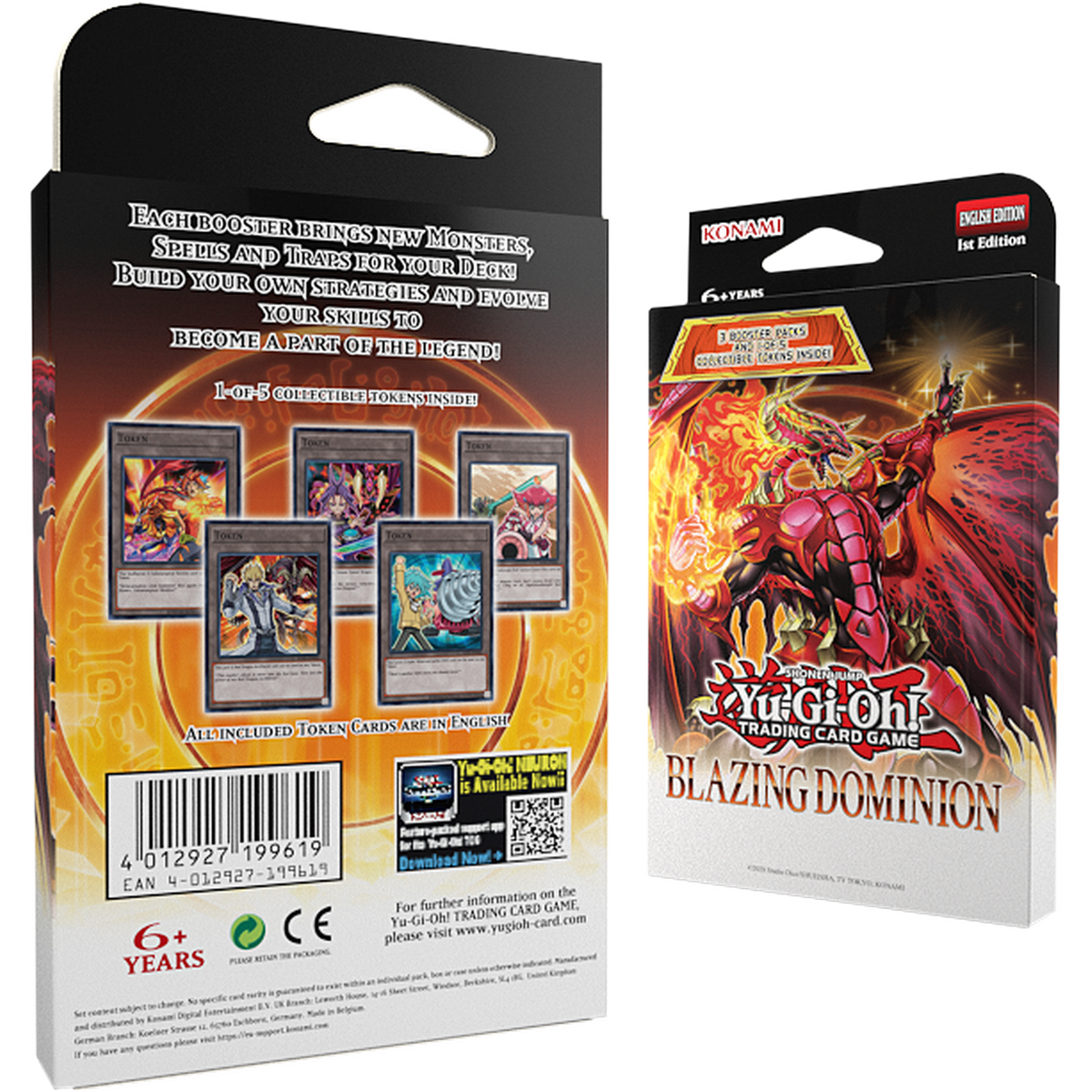 YU-GI-OH Blazing Dominion TCG 3-Booster Tuckbox