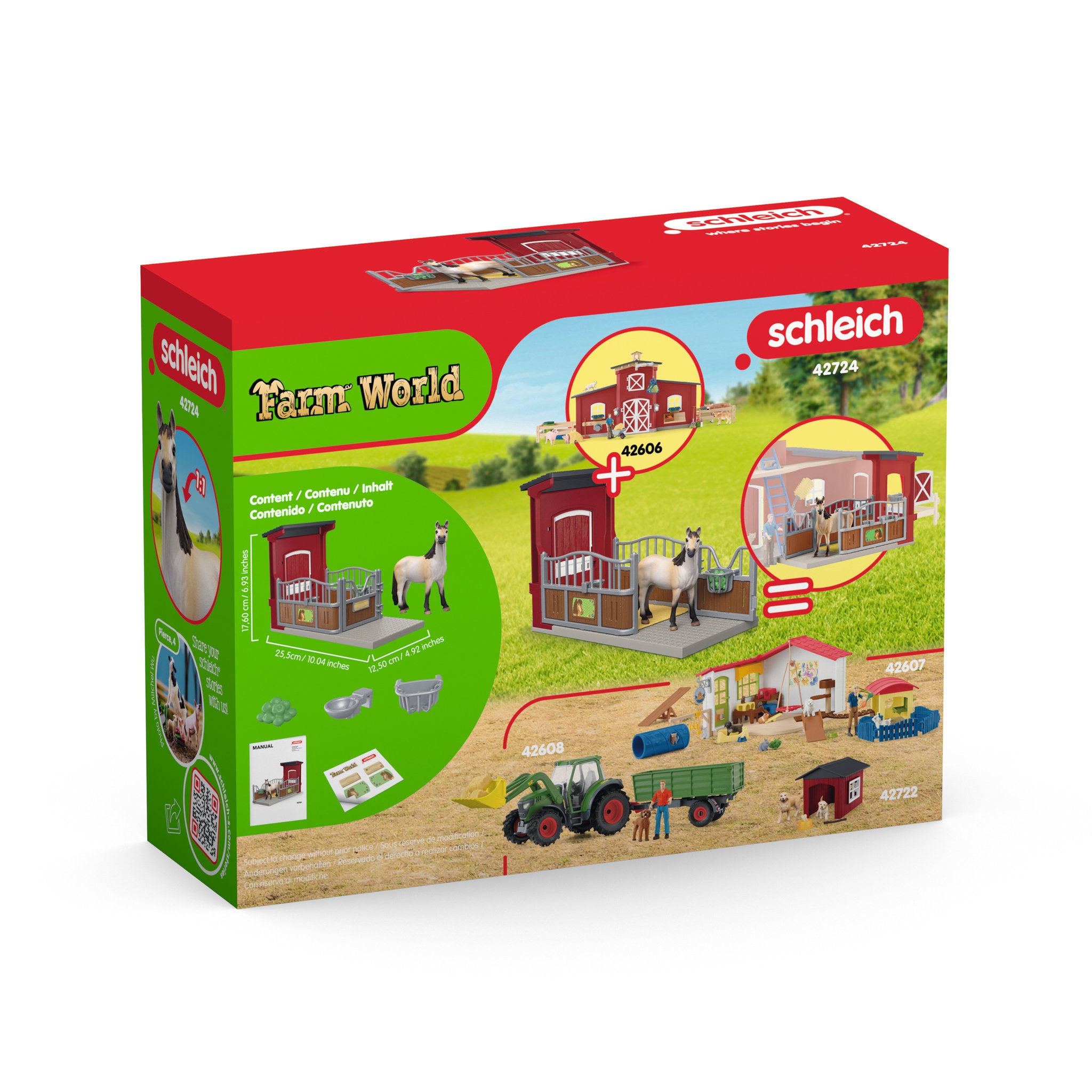 Schleich Farm World Ponybox With Mustang Mare