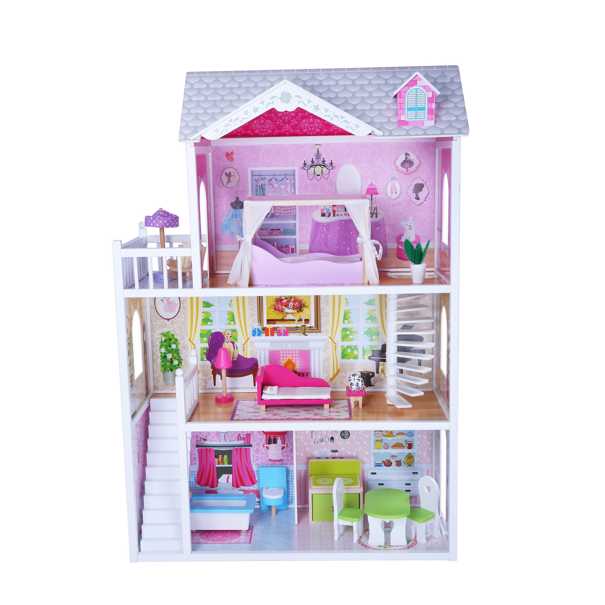 Aria's Doll House with 14 Accessories