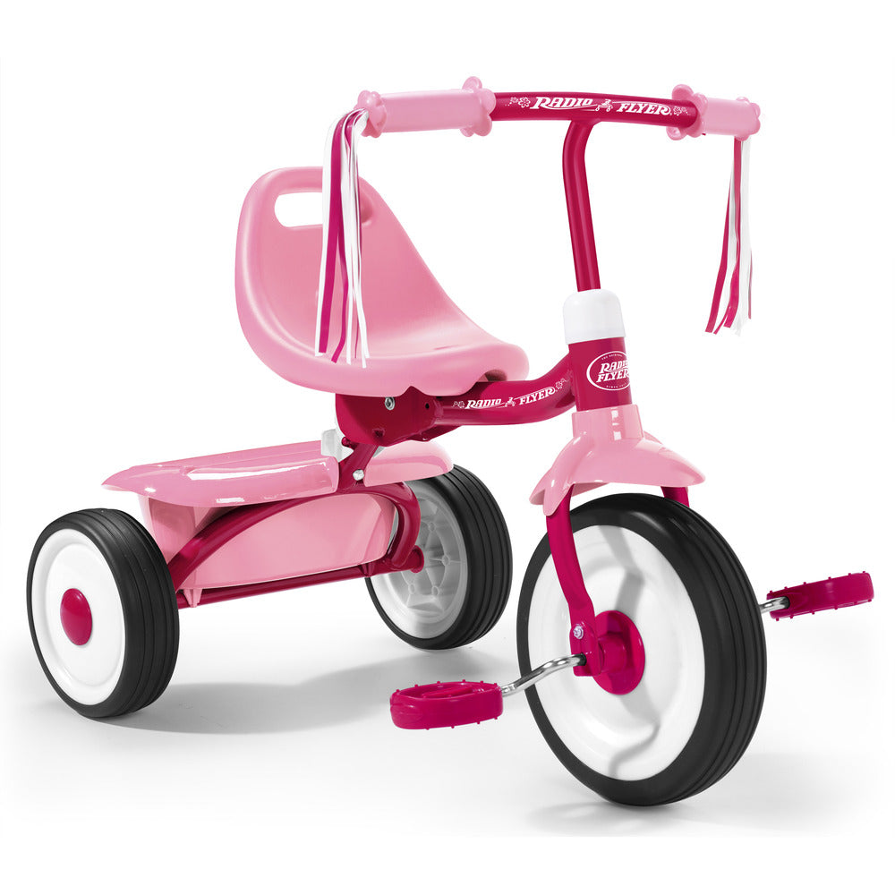 Wheel Pink Rider Trike Radio Flyer Fold Go Trike Pink – Toyworld