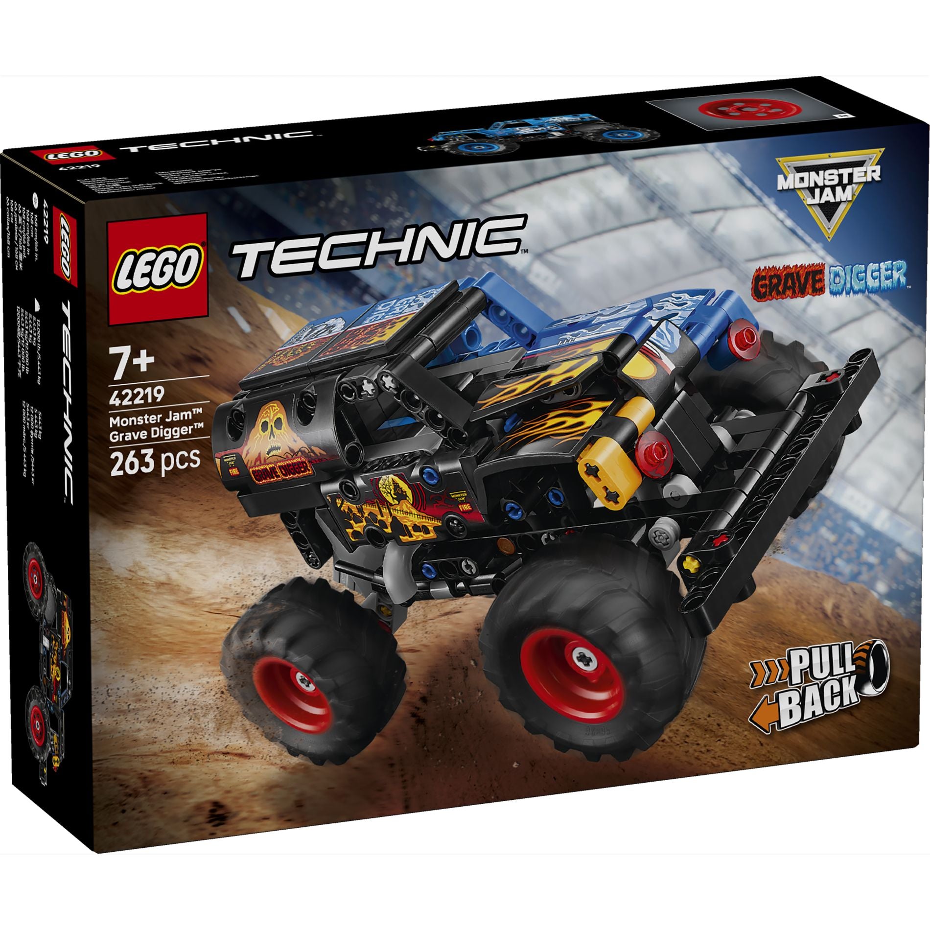 LEGO 42219 Technic Monster Jam Grave Digger Fire and Ice - Toyworld Australia