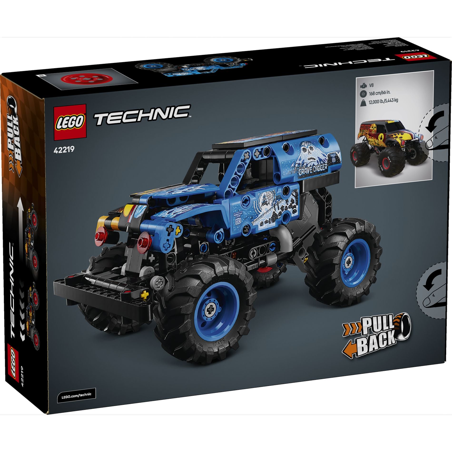 LEGO 42219 Technic Monster Jam Grave Digger Fire and Ice - Toyworld Australia