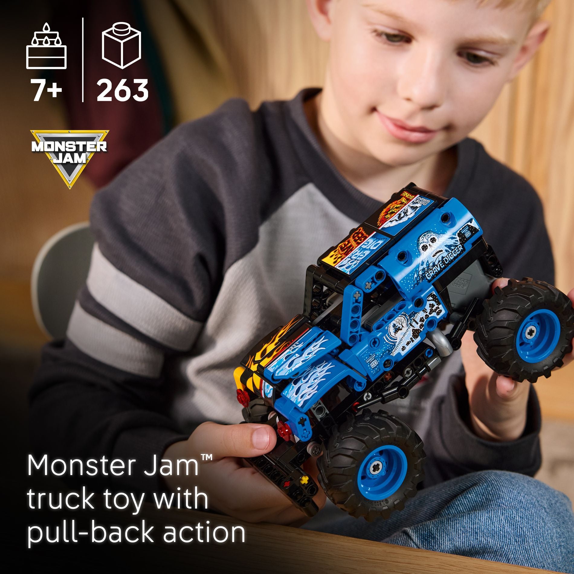 LEGO 42219 Technic Monster Jam Grave Digger Fire and Ice - Toyworld Australia