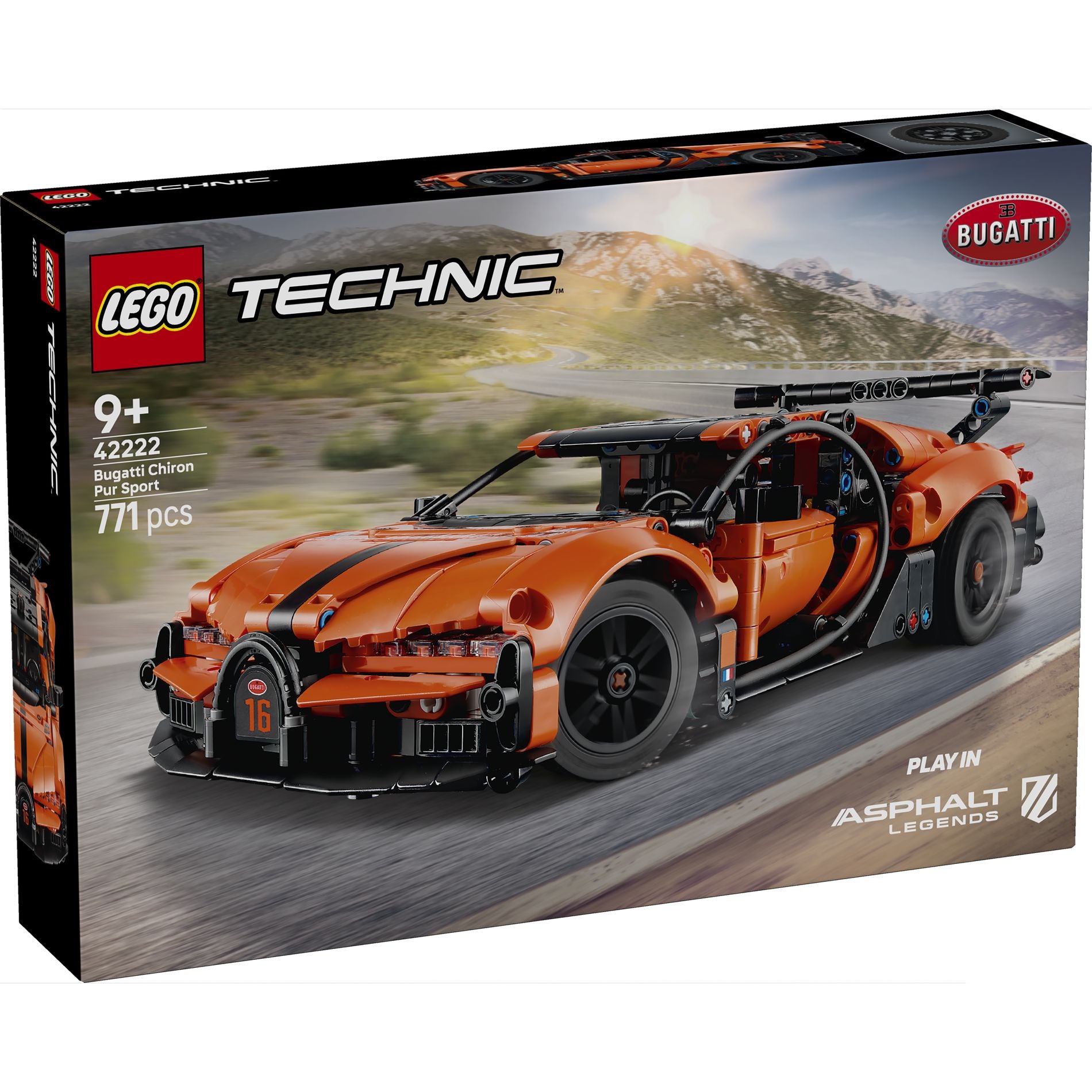 LEGO 42222 Technic Bugatti Chiron Pur Sport Hypercar