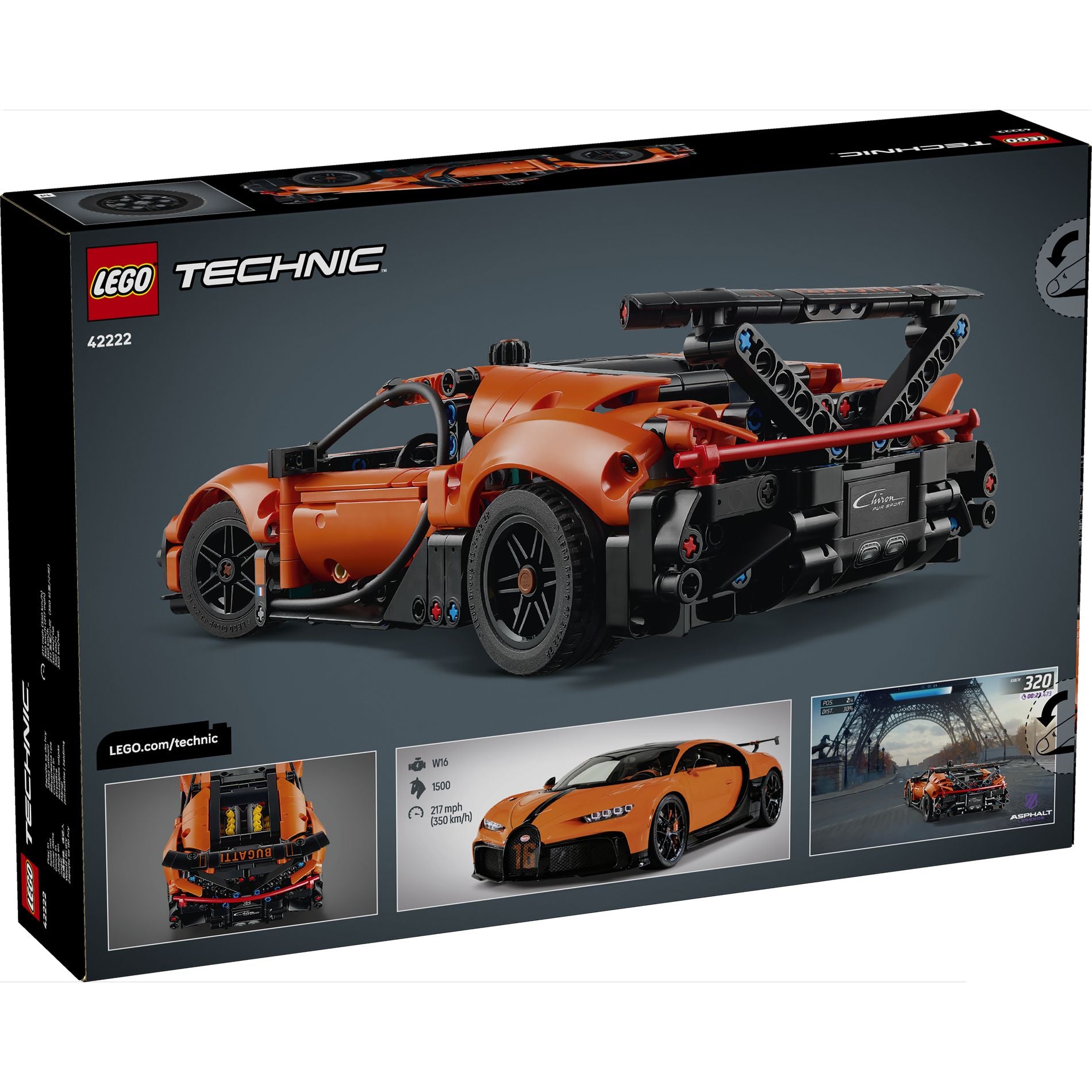 LEGO 42222 Technic Bugatti Chiron Pur Sport Hypercar - Toyworld Australia