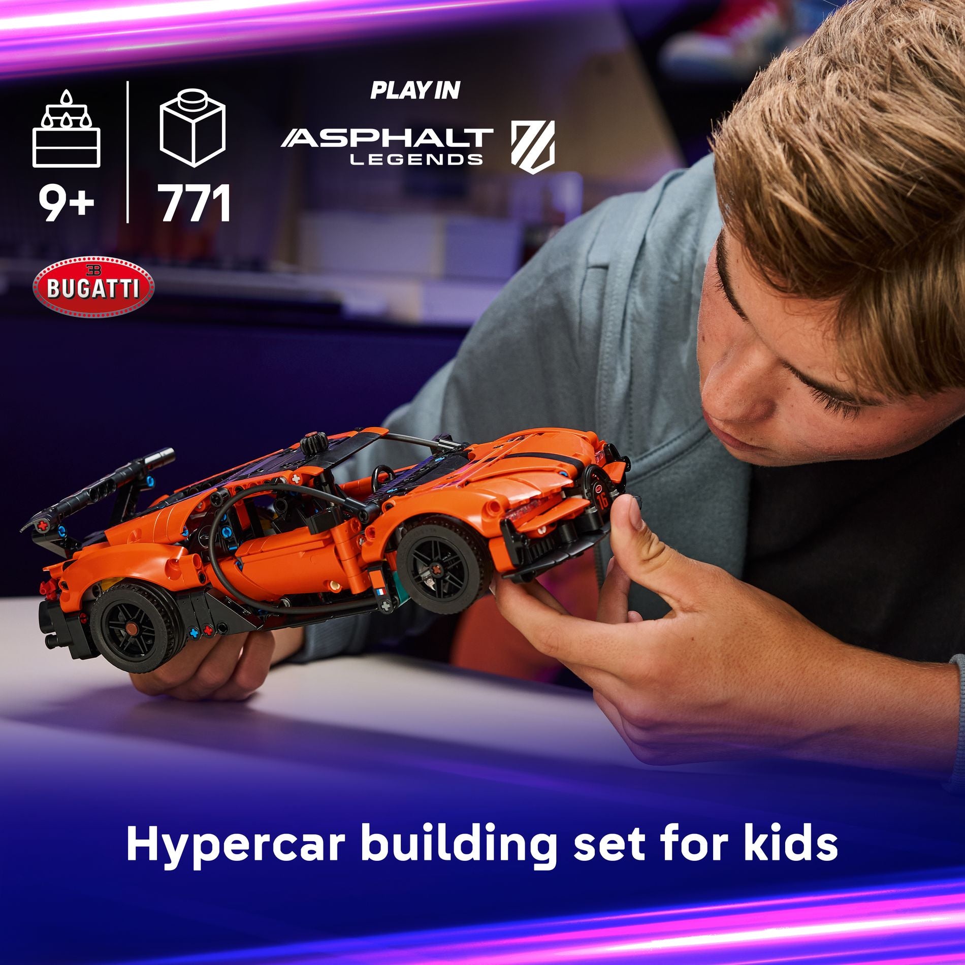 LEGO 42222 Technic Bugatti Chiron Pur Sport Hypercar - Toyworld Australia