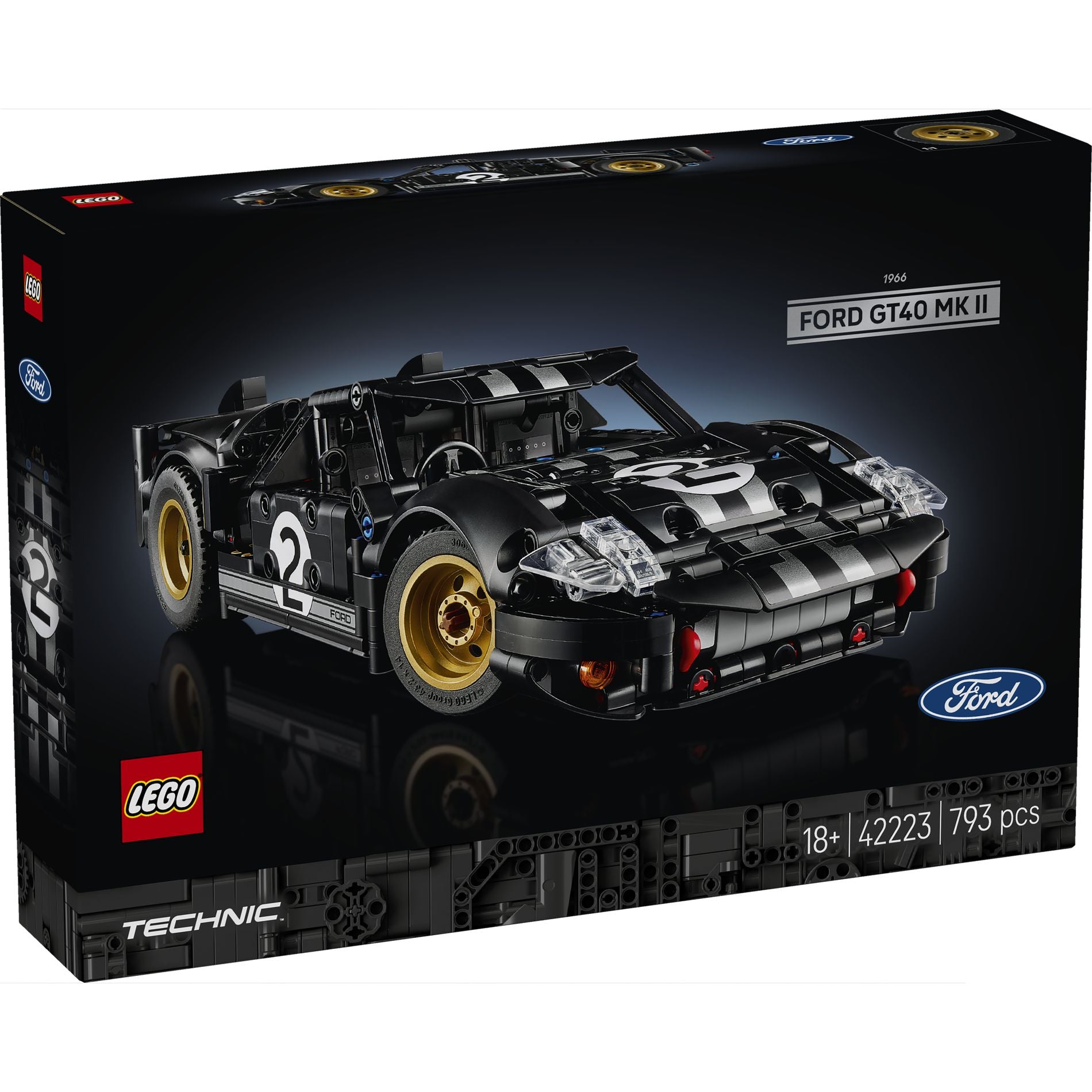 LEGO 42223 Technic 1966 Ford GT40 MKII Race Car - Toyworld Australia
