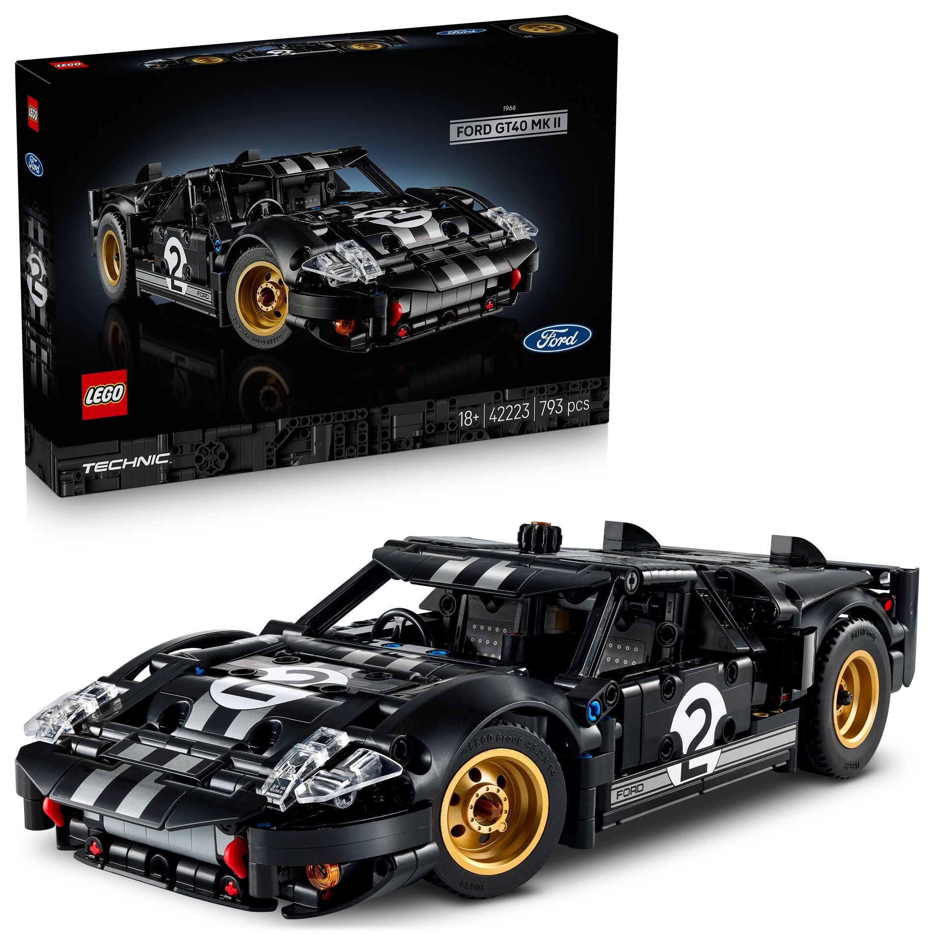 LEGO 42223 Technic 1966 Ford GT40 MKII Race Car - Toyworld Australia