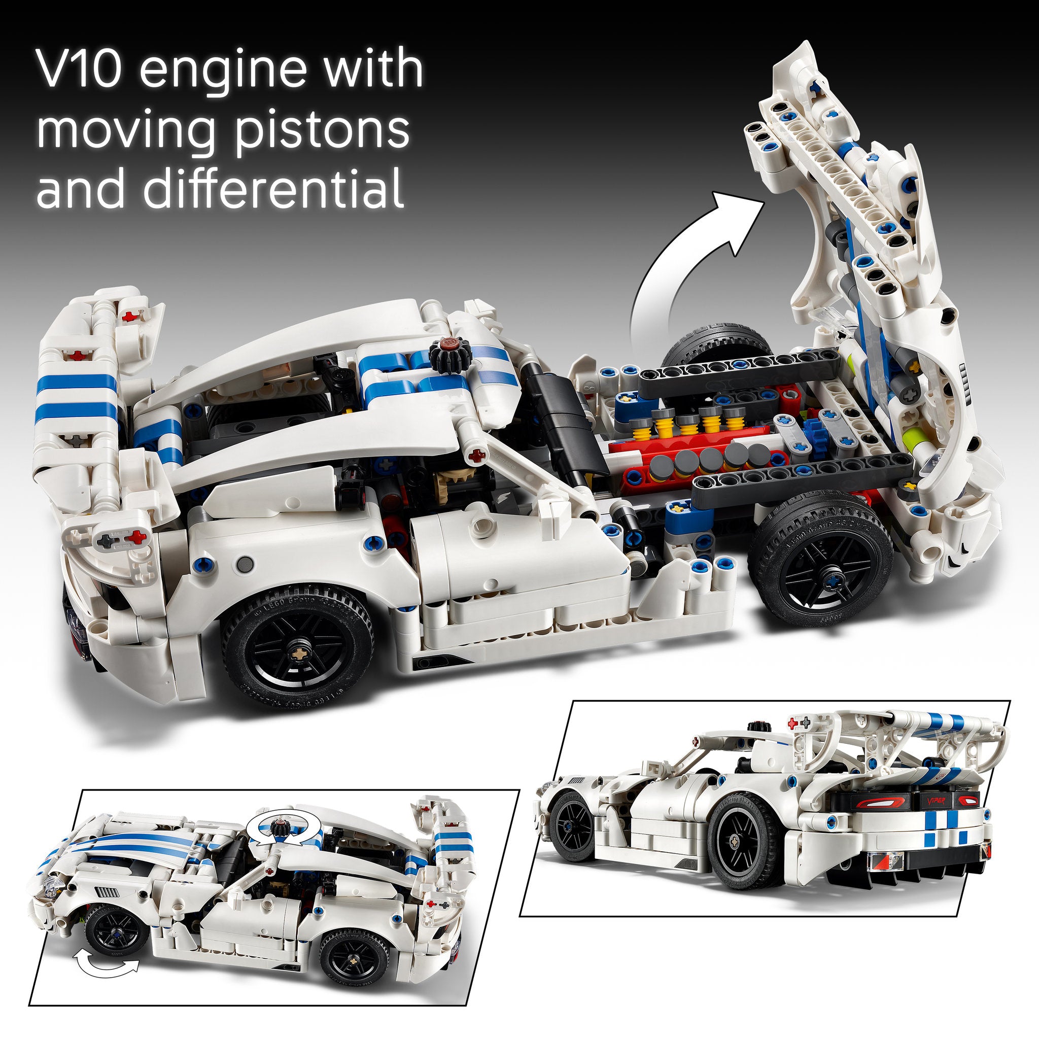 LEGO 42234 Technic Dodge Viper GTS-R Sports Car