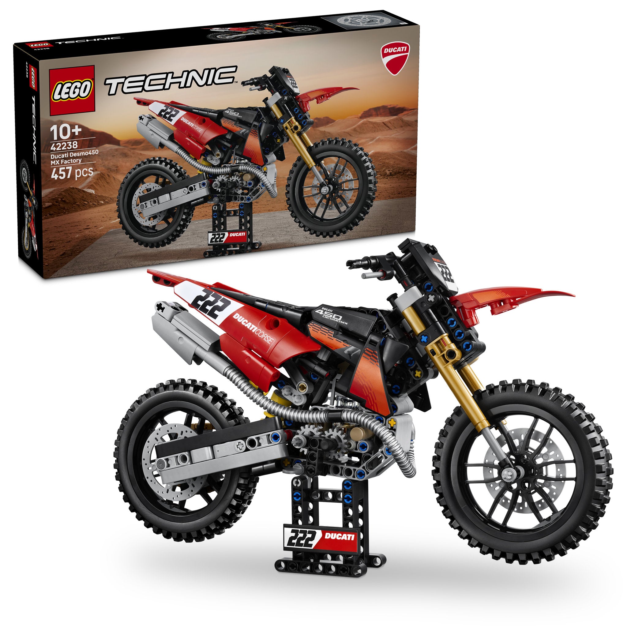 LEGO 42238 Technic Ducati Desmo450 MX Factory Motorcycle