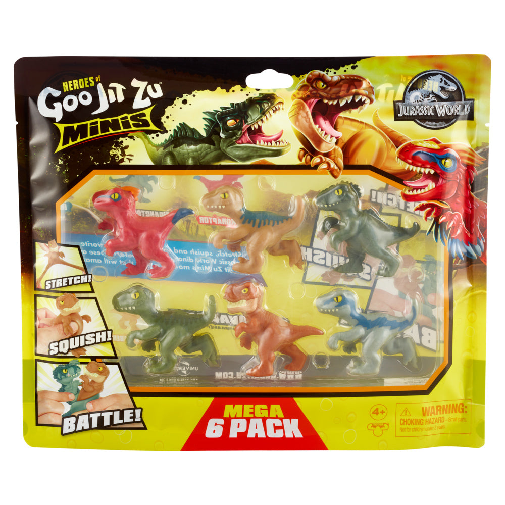 Heroes Of Goo Jit Zu Jurassic World Minis Mega 6 Pack