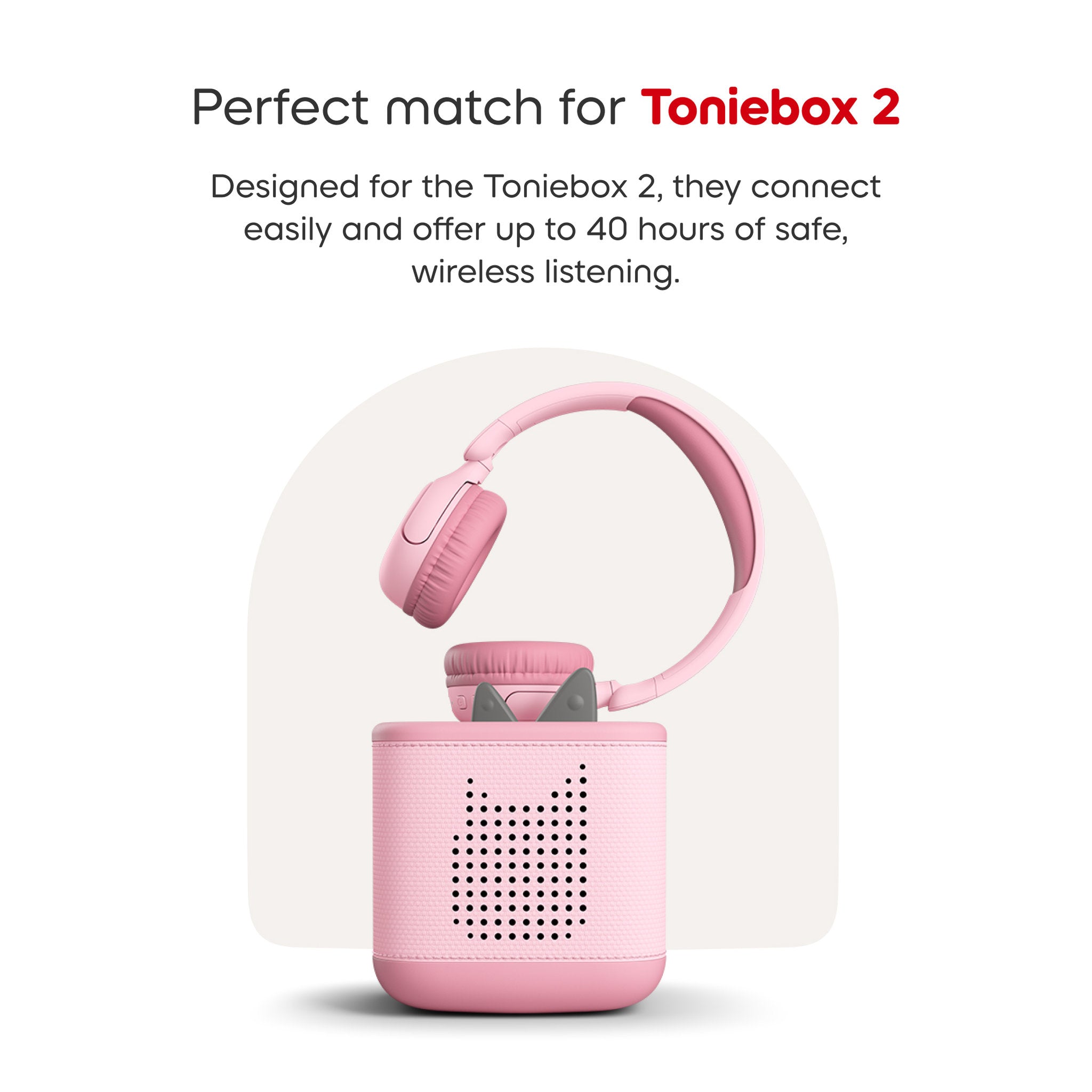 Tonies Foldable Headphones - Cloud Pink