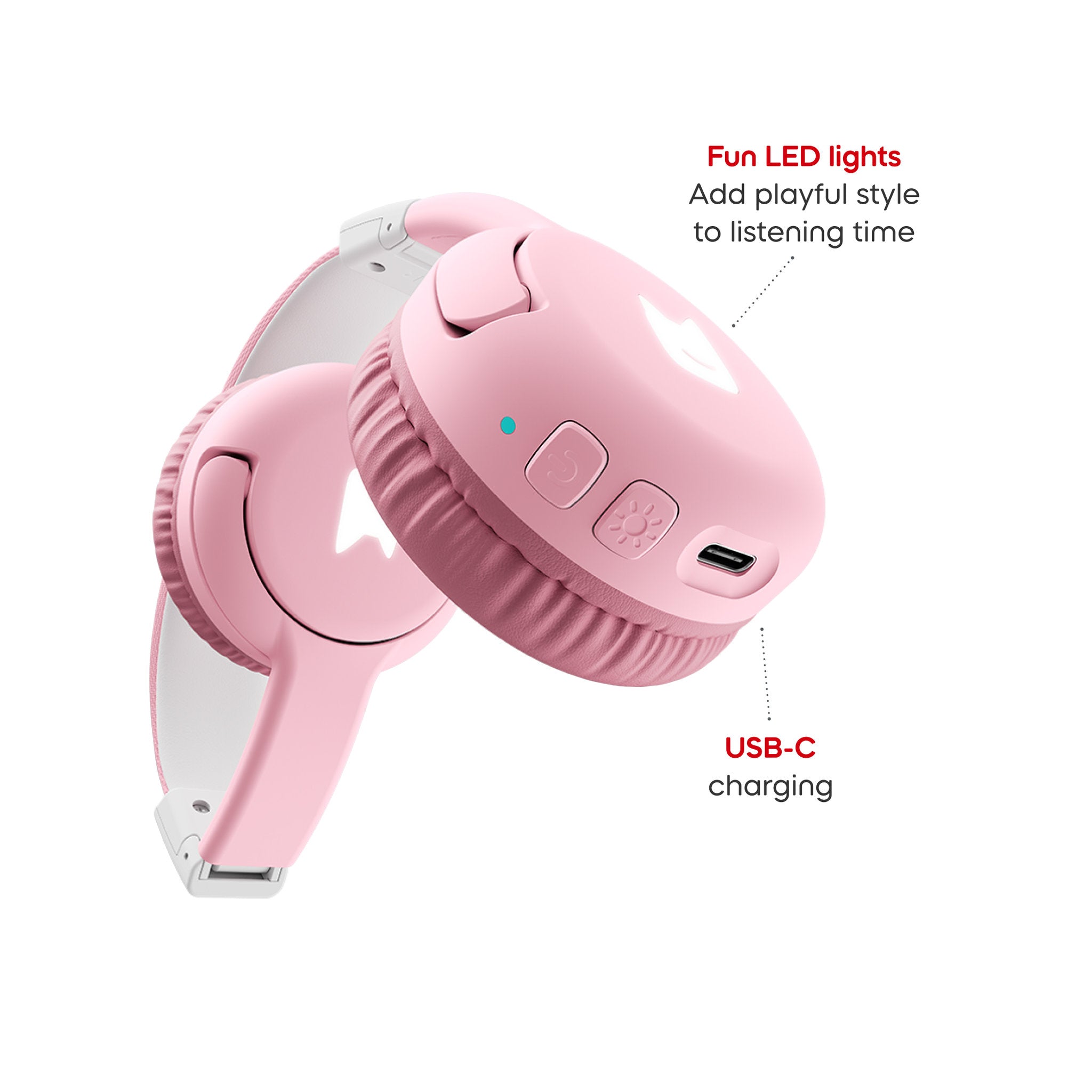 Tonies Foldable Headphones - Cloud Pink