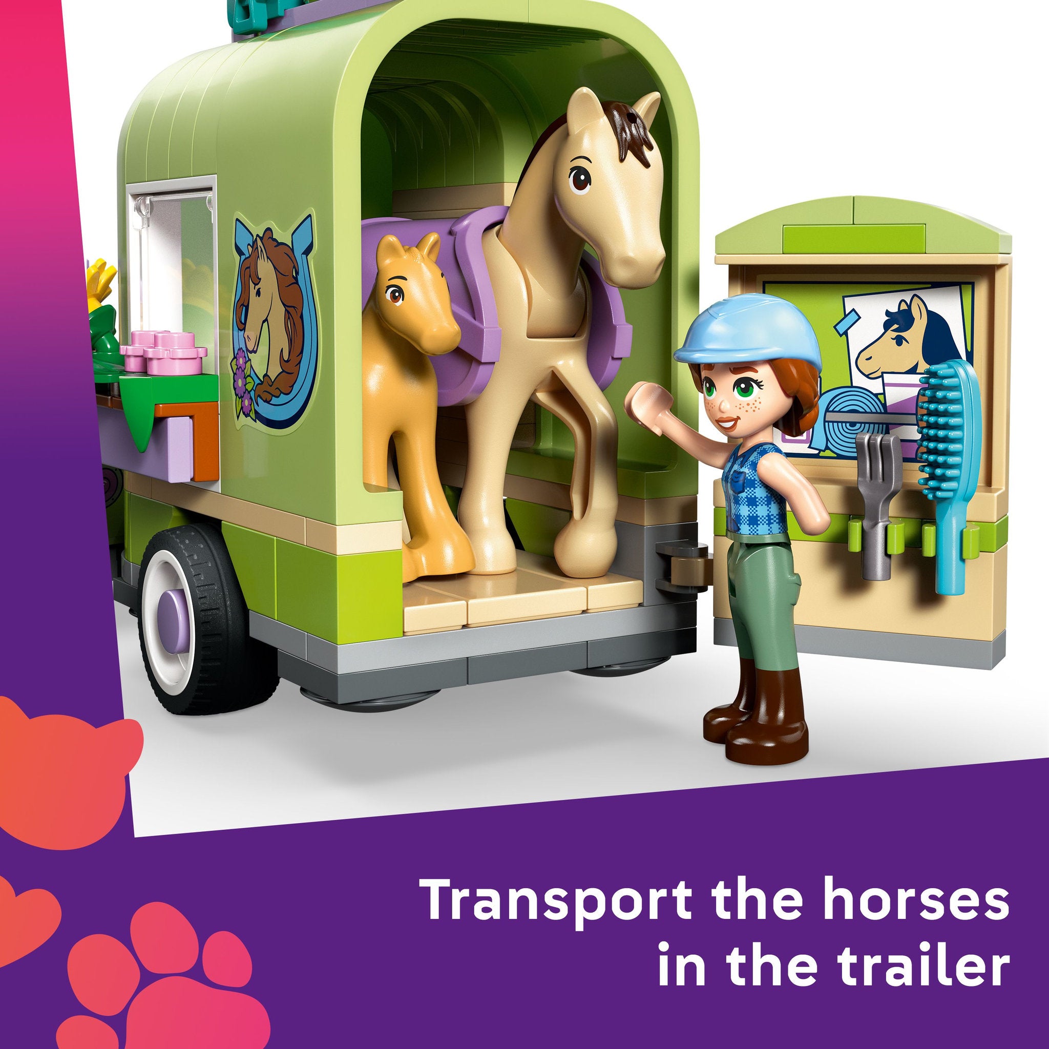 LEGO 42695 Friends Horse & Baby Foal Trailer