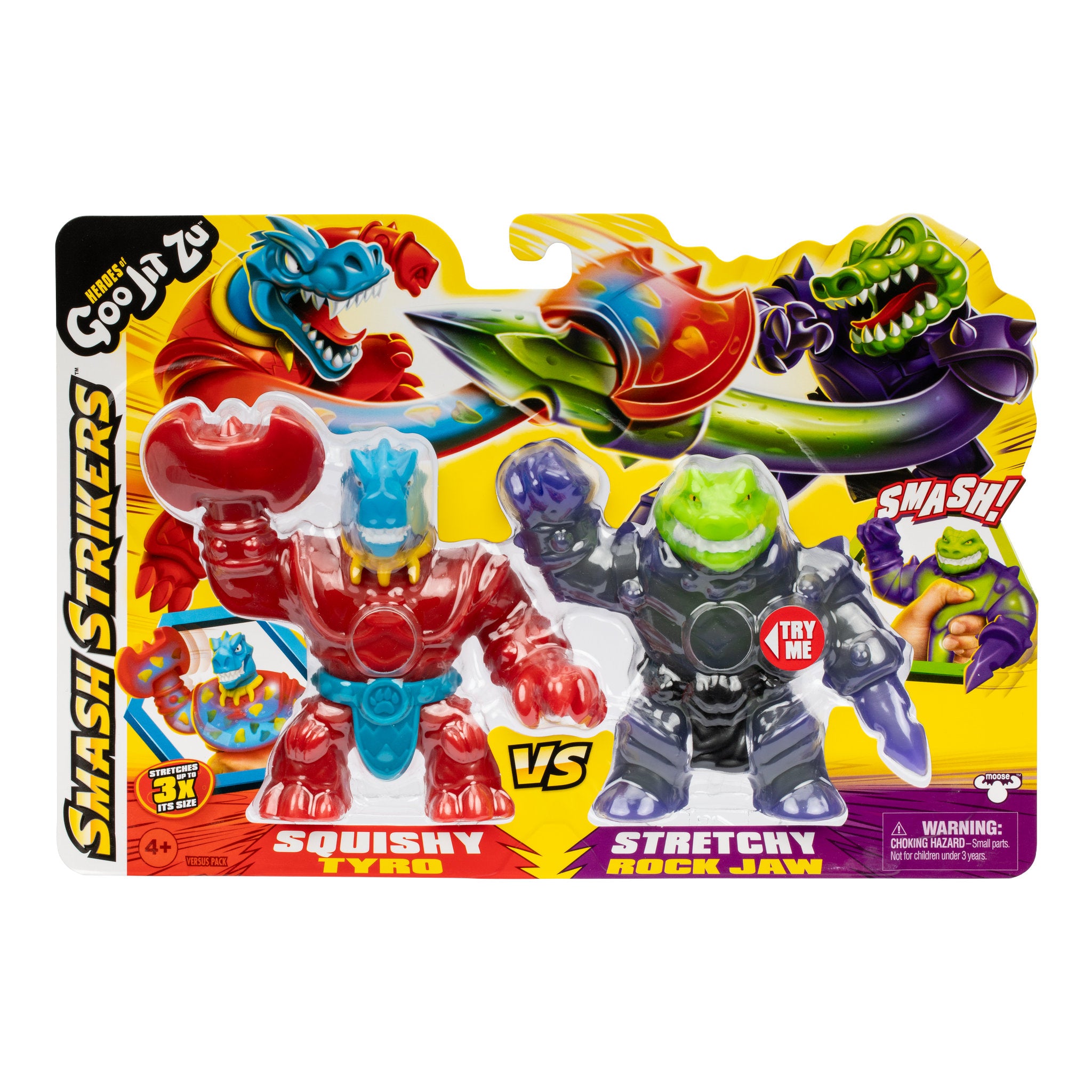 Heroes of Goo Jit Zu Smash Strikers Action Figure - Tyro vs Rock Jaw Versus 2 Pack