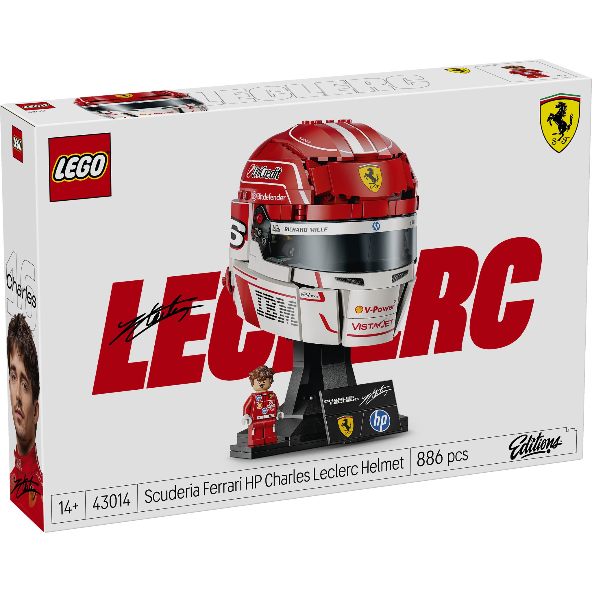 LEGO 43014 Editions Formula 1 Scuderia Ferrari HP Charles Leclerc Helmet