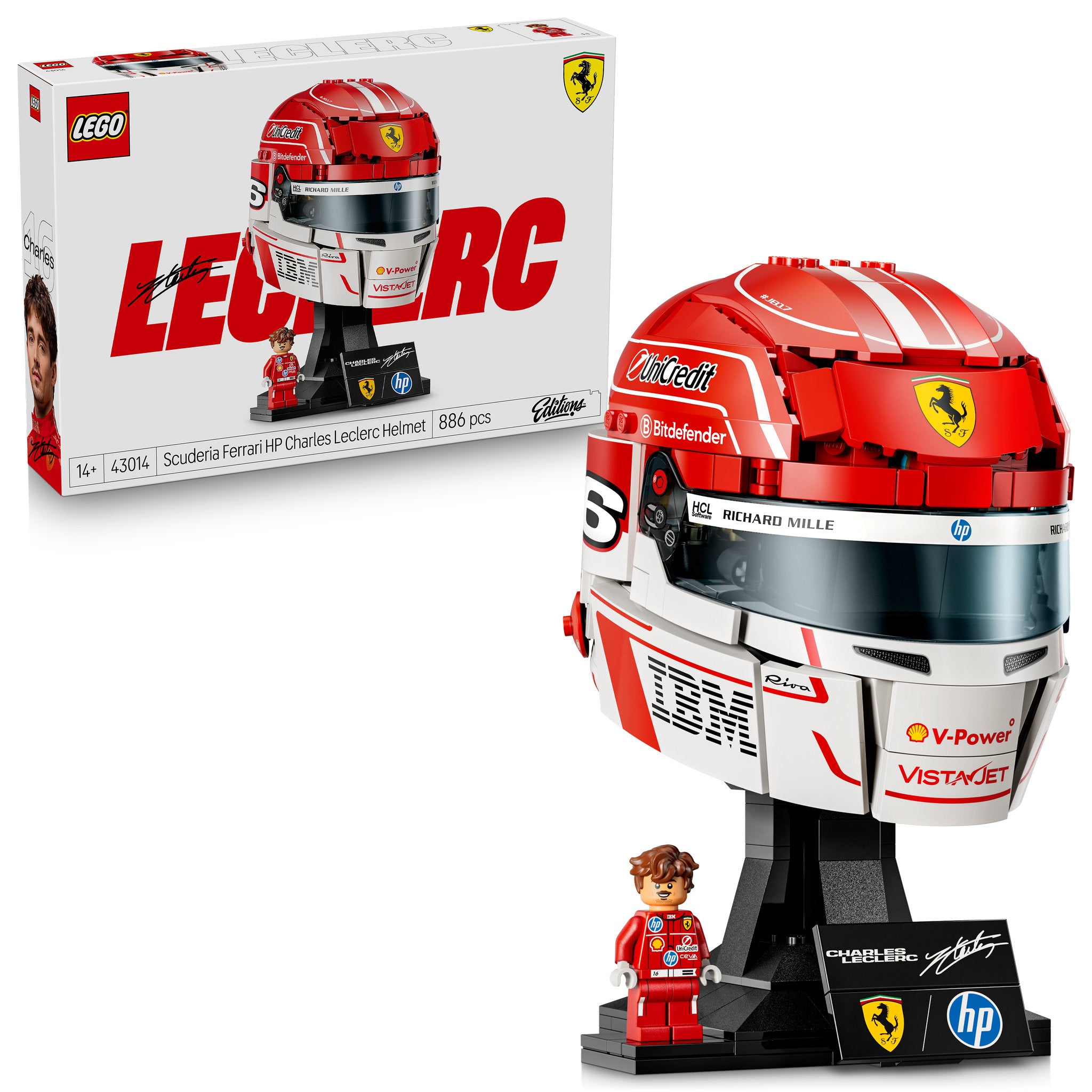 LEGO 43014 Editions Formula 1 Scuderia Ferrari HP Charles Leclerc Helmet