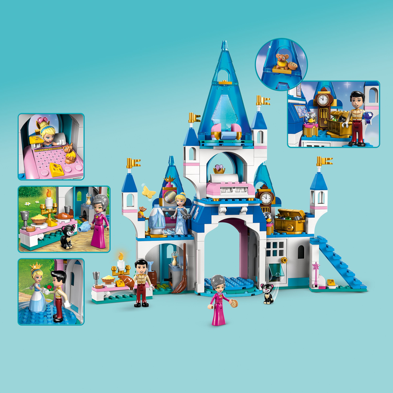 LEGO 43206 Disney Cinderella And Prince Charming’s Castle Building Kit